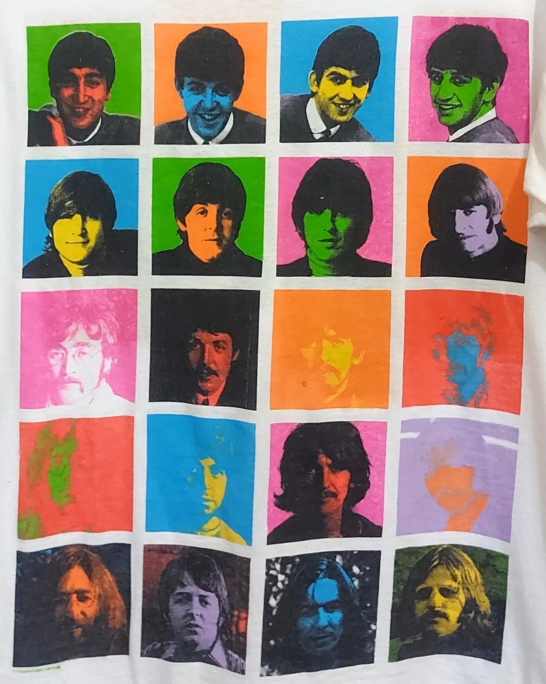 Rock Band Vintage 1989 The Beatles Photo Tee Andy Warhol | Grailed