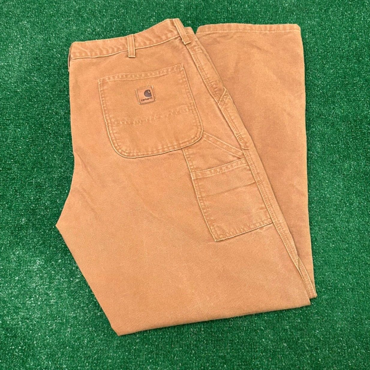 Carhartt VINTAGE Carhartt Workwear Pants Carpenter Dungaree Fit Mens 36 Tan Brown 36x32 90s Workwear Womens? Size US 36 / EU 52 - 6 Thumbnail
