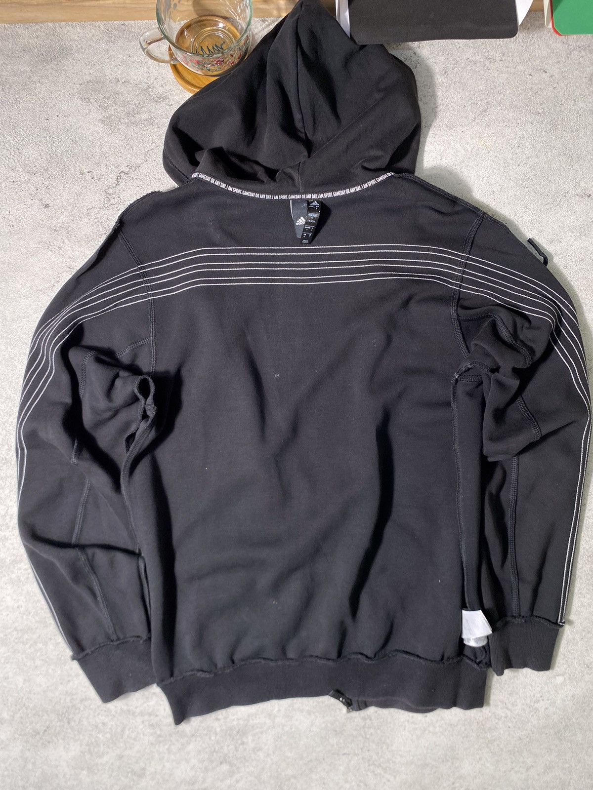 Adidas × Vintage Adidas Three Stripes Zip Up Hoodie Size US S / EU 44-46 / 1 - 23 Thumbnail