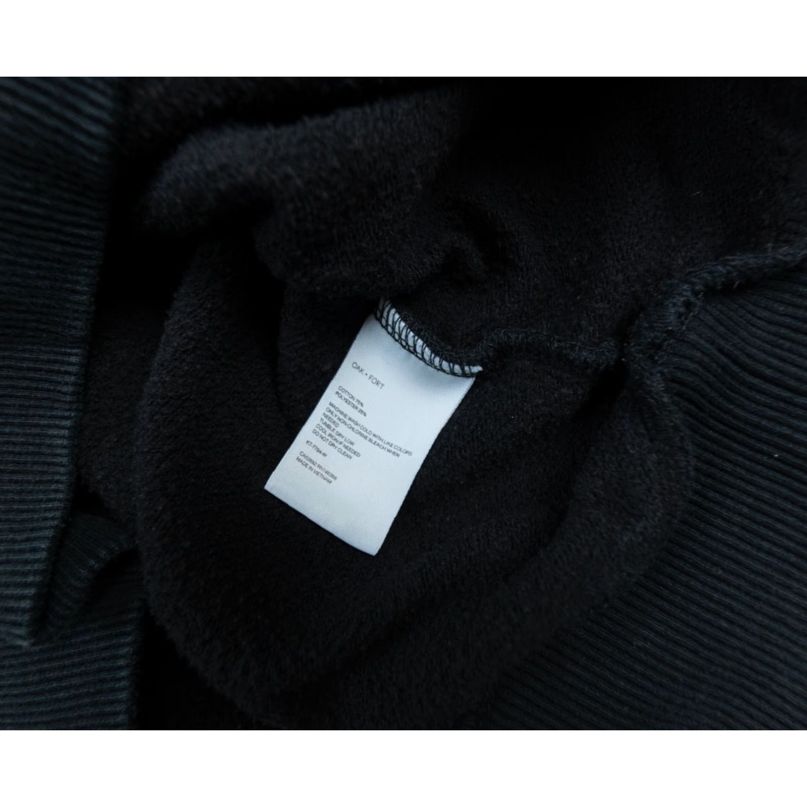Oak + Fort Oak + Fort Sweatshirt Womens Xsmall Black Oversized Crewneck Sweater Ladies Size XS / US 0-2 / IT 36-38 - 7 Thumbnail