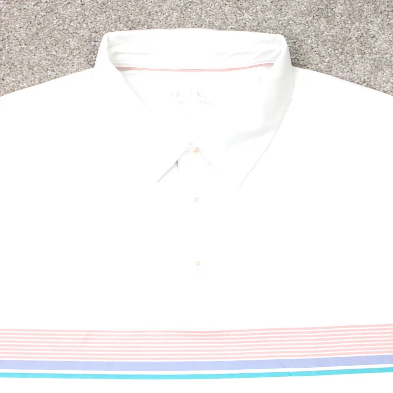 Vintage Maelreg Polo Shirt Men 2XL XXL White/Orange/Blue Golf Stretch Short Sleeve Size US XXL / EU 58 / 5 - 3 Thumbnail