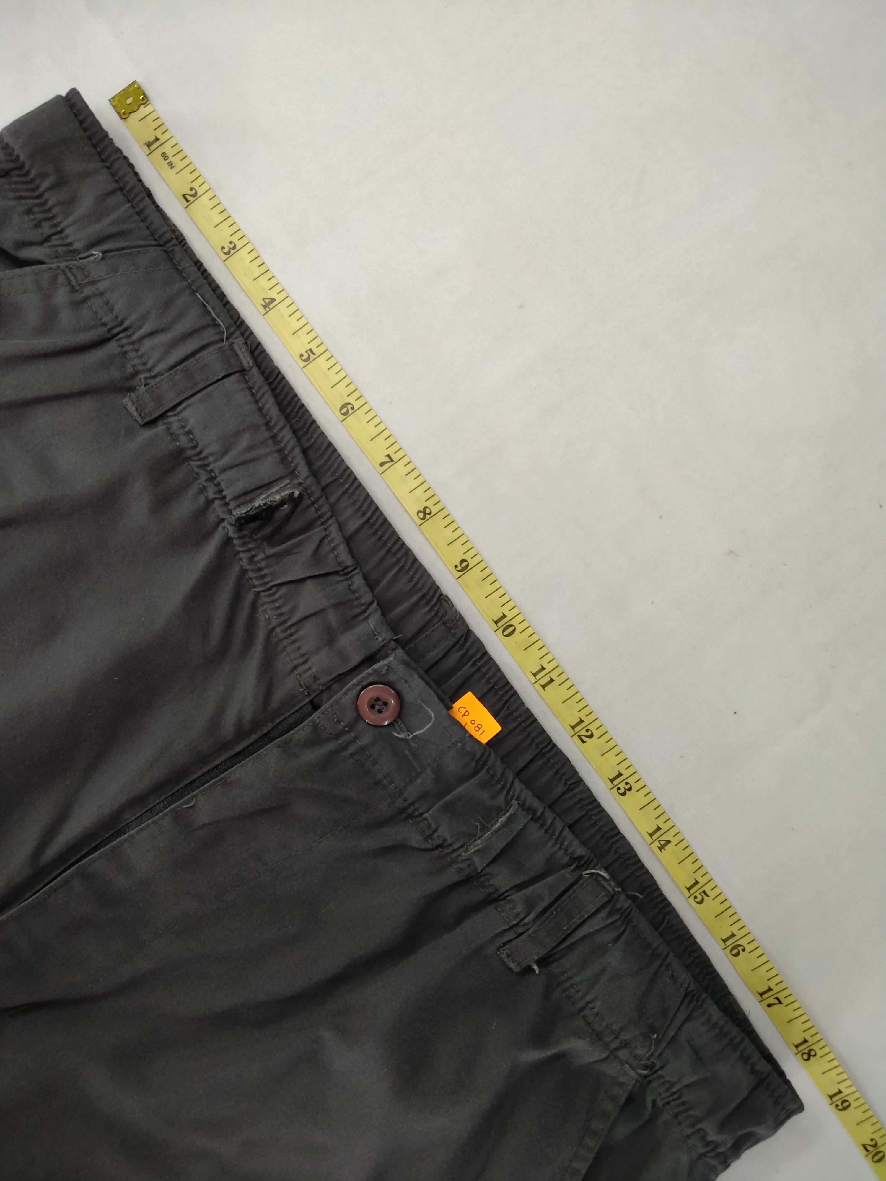 Japanese Brand Elastic/Drawstring Waist Japanese Brand Cargo 37x29.5 -CP081 Size US 37 - 3 Thumbnail