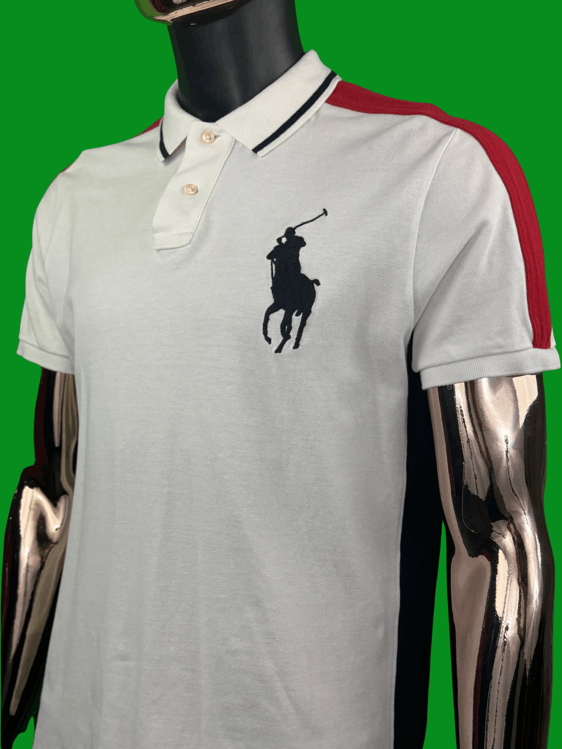 Polo Ralph Lauren VTG Polo Ralph Lauren Custom Slim Fit Color Block Polo Size US L / EU 52-54 / 3 - 1 Thumbnail