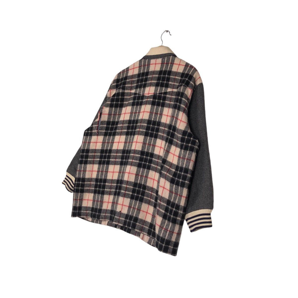 Japanese Brand 📌Vintage Bomber Jacket Rugby Ball Design Tartan Big Logo Size US M / EU 48-50 / 2 - 12 Thumbnail
