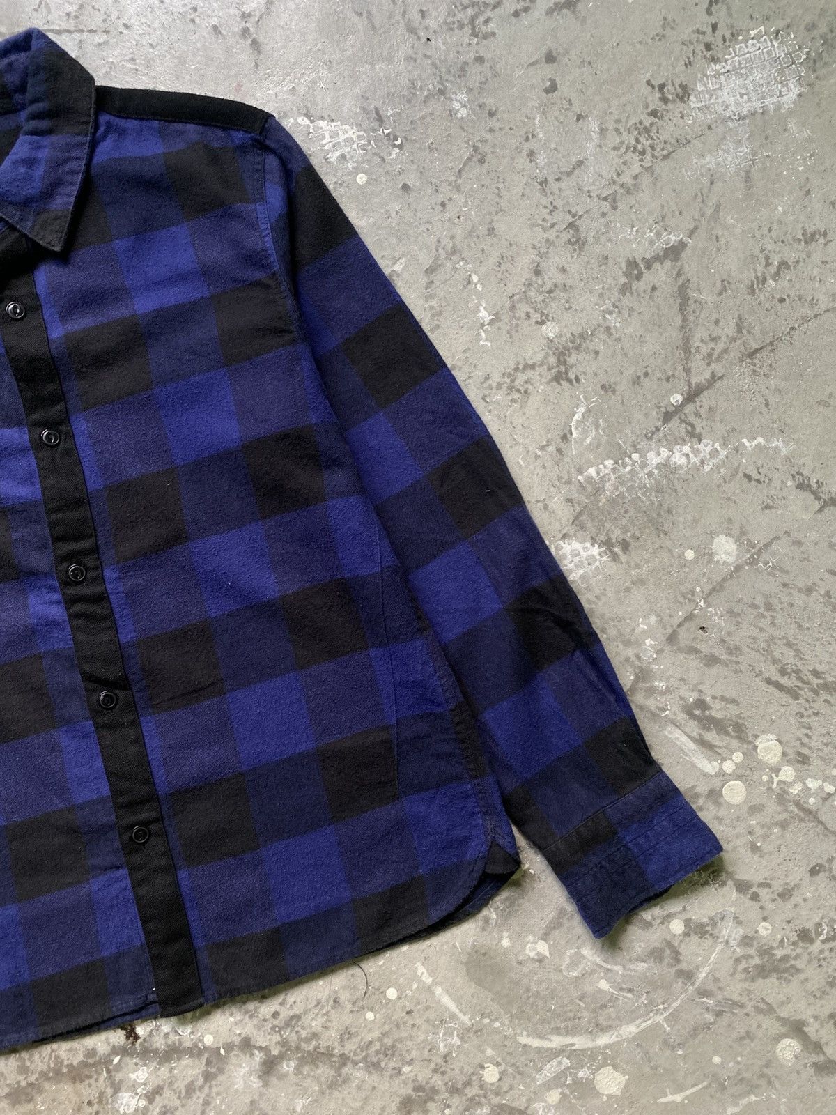 Number (N)ine Number Nine Blue Black Check Musical Flannel Shirt Size US L / EU 52-54 / 3 - 4 Thumbnail