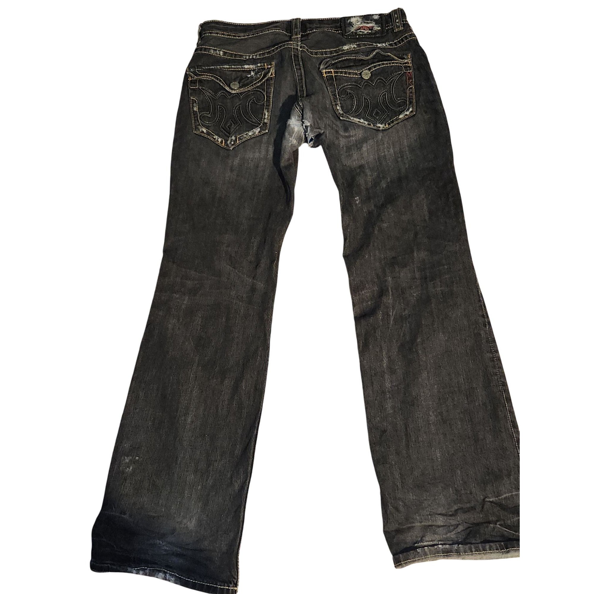 Vintage Mek Denim USA Blue Jeans Mens 34x34 Vtg Oaxaca Boot Cut Dist Size US 34 / EU 50 - 2 Thumbnail