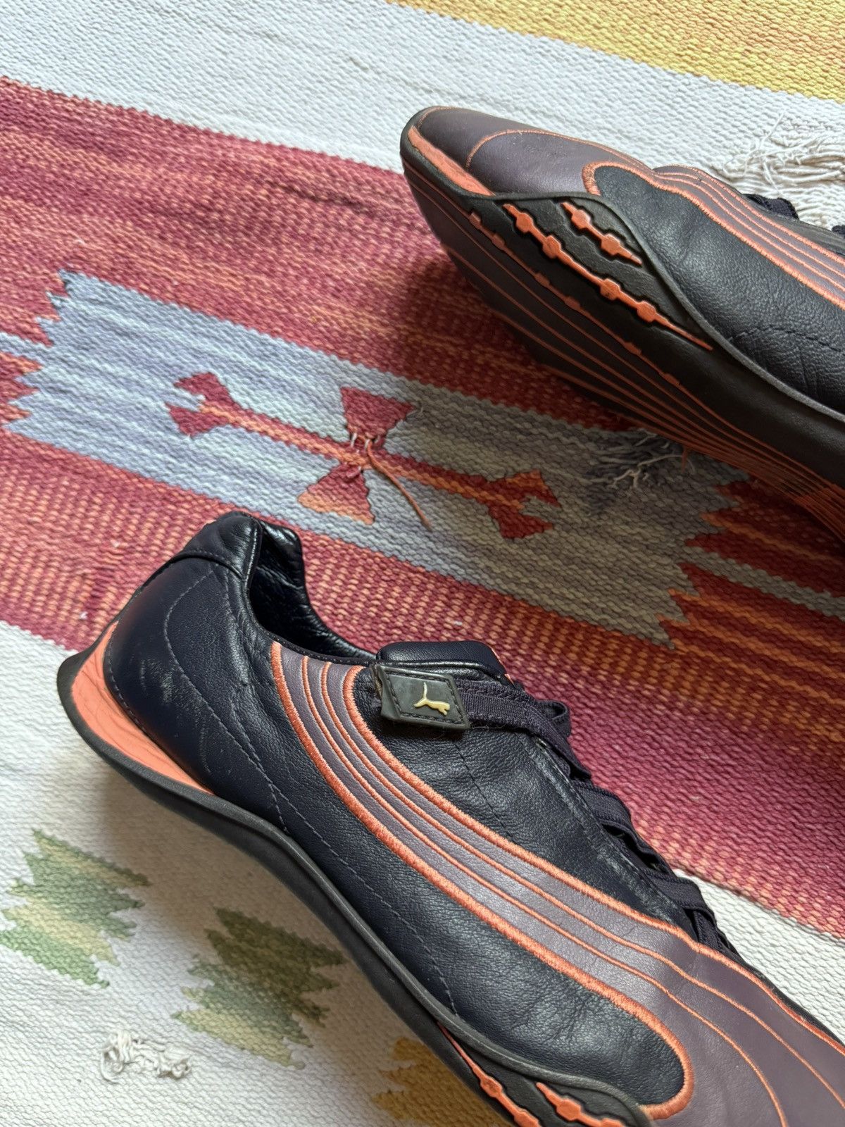 Puma Vintage 00’s Puma y2k Leather Japanese Low Sneakers Size US 9.5 / IT 39.5 - 4 Thumbnail
