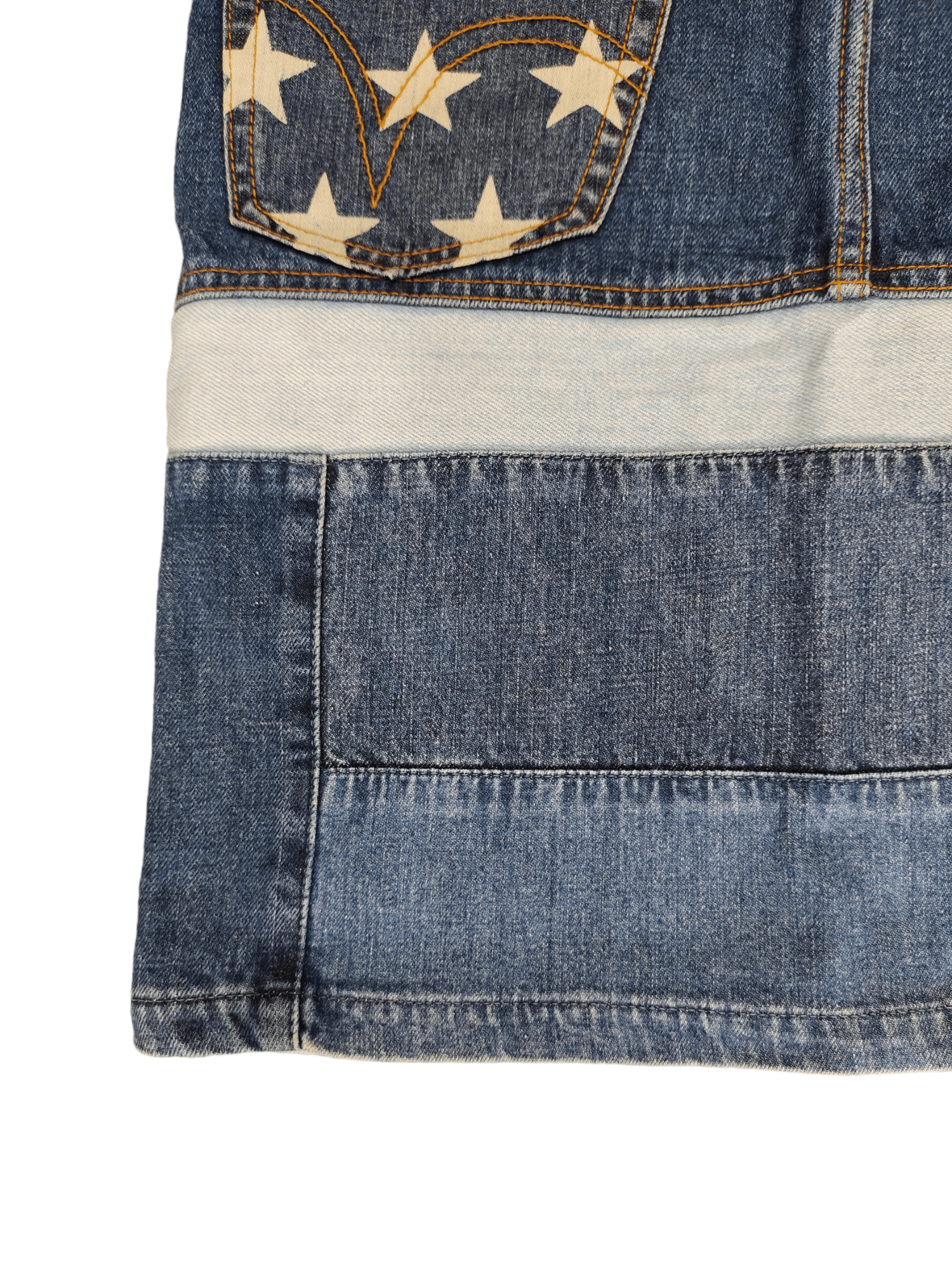 Hysteric Glamour Vintage 90s Hysteric Glamour Patchwork Denim Skirt Size 30" / US 8 / IT 44 - 12 Thumbnail