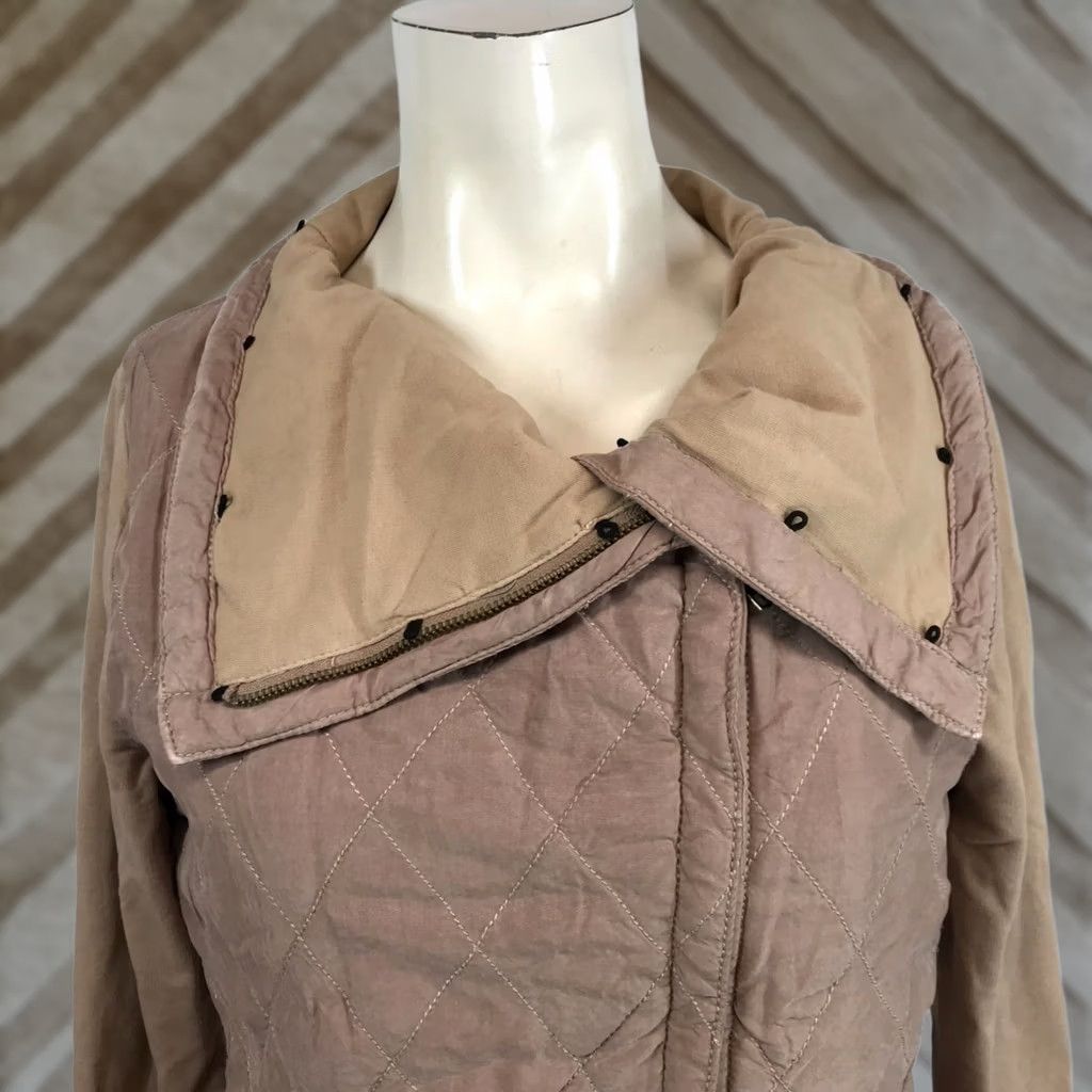 Vintage MARRAKECH Womens XS MAUVE QUILTED ASYMMETRICAL JACKET COAT, Zip, Regular, Basic Jacket, Outer Shell Material SEE TAG, Mauve, Hus? Size XS / US 0-2 / IT 36-38 - 1 Thumbnail