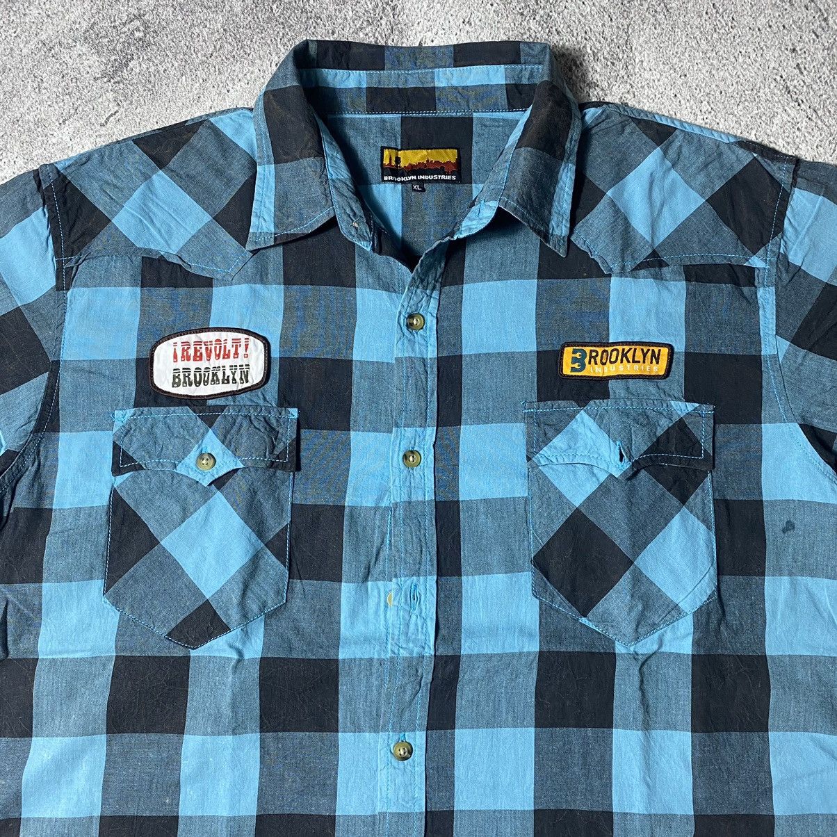 Brooklyn Industries × If Six Was Nine Brookly Industries Flannel Patchwork Shirt Size US XL / EU 56 / 4 - 2 Thumbnail