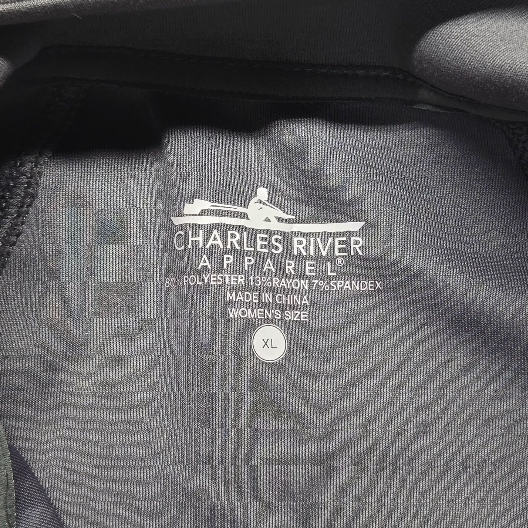 Vintage Charles River Apparel Quarter Zip Gray Sweatshirt Women's XL Activewear Pullover Long Sleeve Collared Size XL / US 12-14 / IT 48-50 - 3 Thumbnail