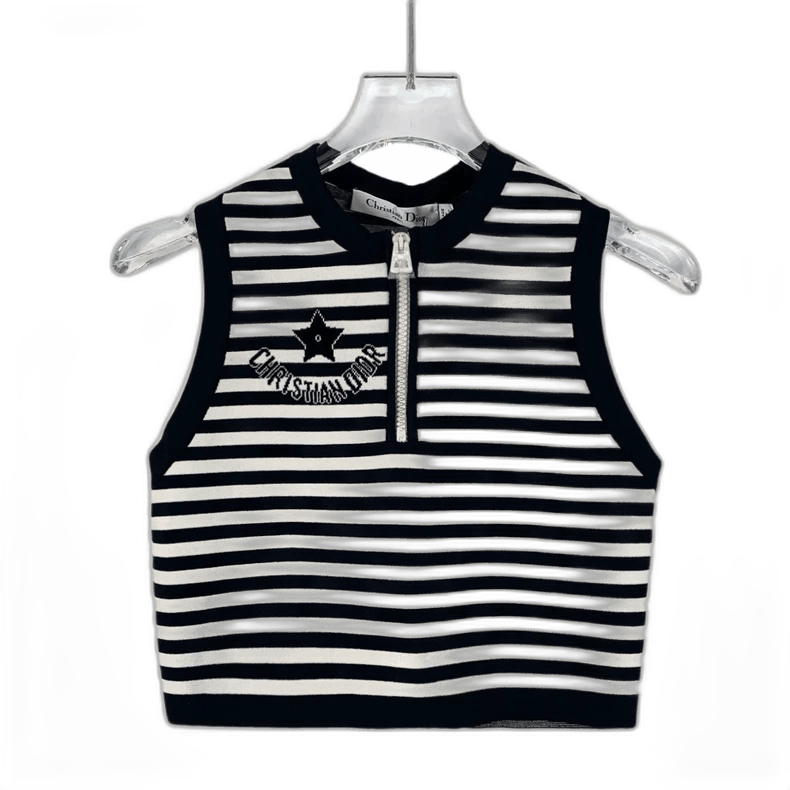 Dior Dior Black and White Striped Vest Size XS / US 0-2 / IT 36-38 - 1 Thumbnail