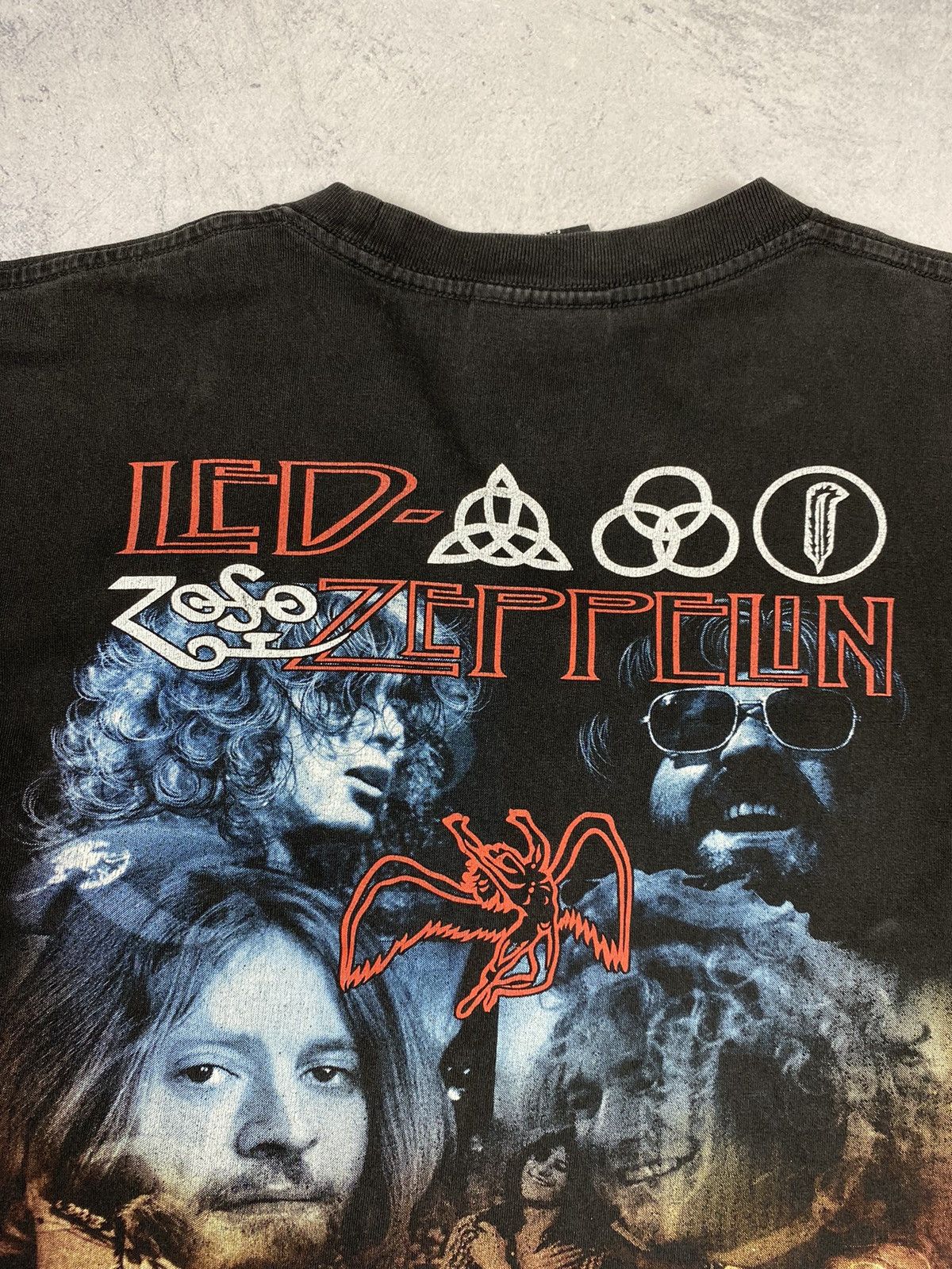 Led Zeppelin × Vintage Vintage 00s Led Zeppelin Double Print Logo T Shirt Size US M / EU 48-50 / 2 - 12 Thumbnail