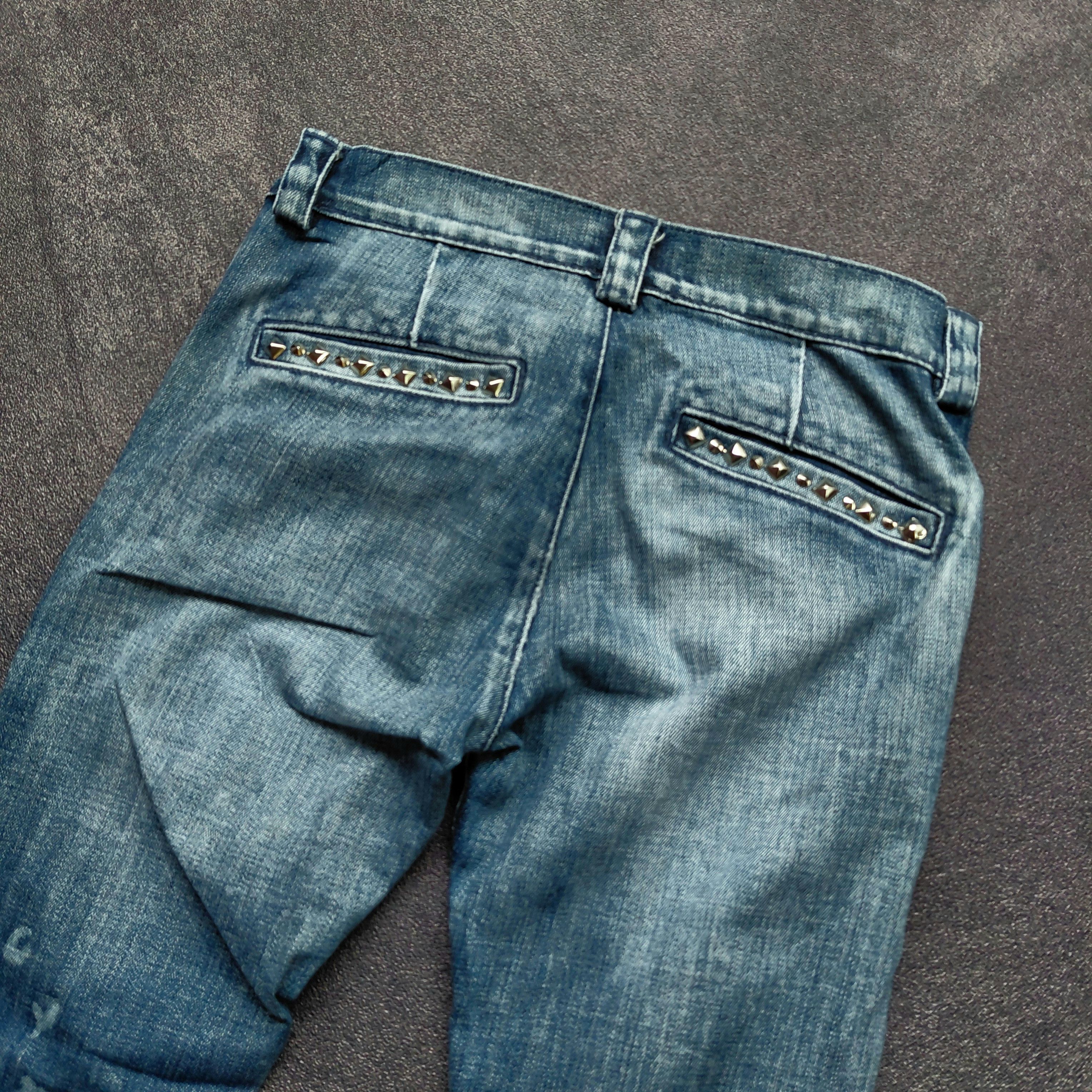Japanese Brand Vintage Y2K Distressed RNA Studded Denim Pants Size US 30 / EU 46 - 3 Thumbnail
