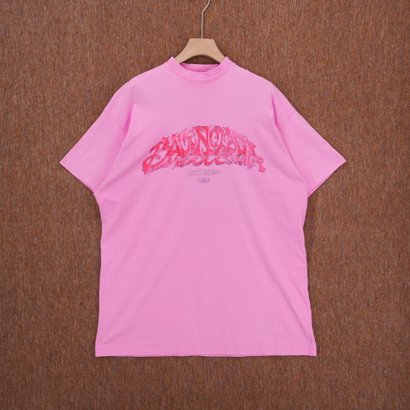 Balenciaga Balenciaga Pink Flame Print T-Shirt Size M / US 6-8 / IT 42-44 - 1 Thumbnail