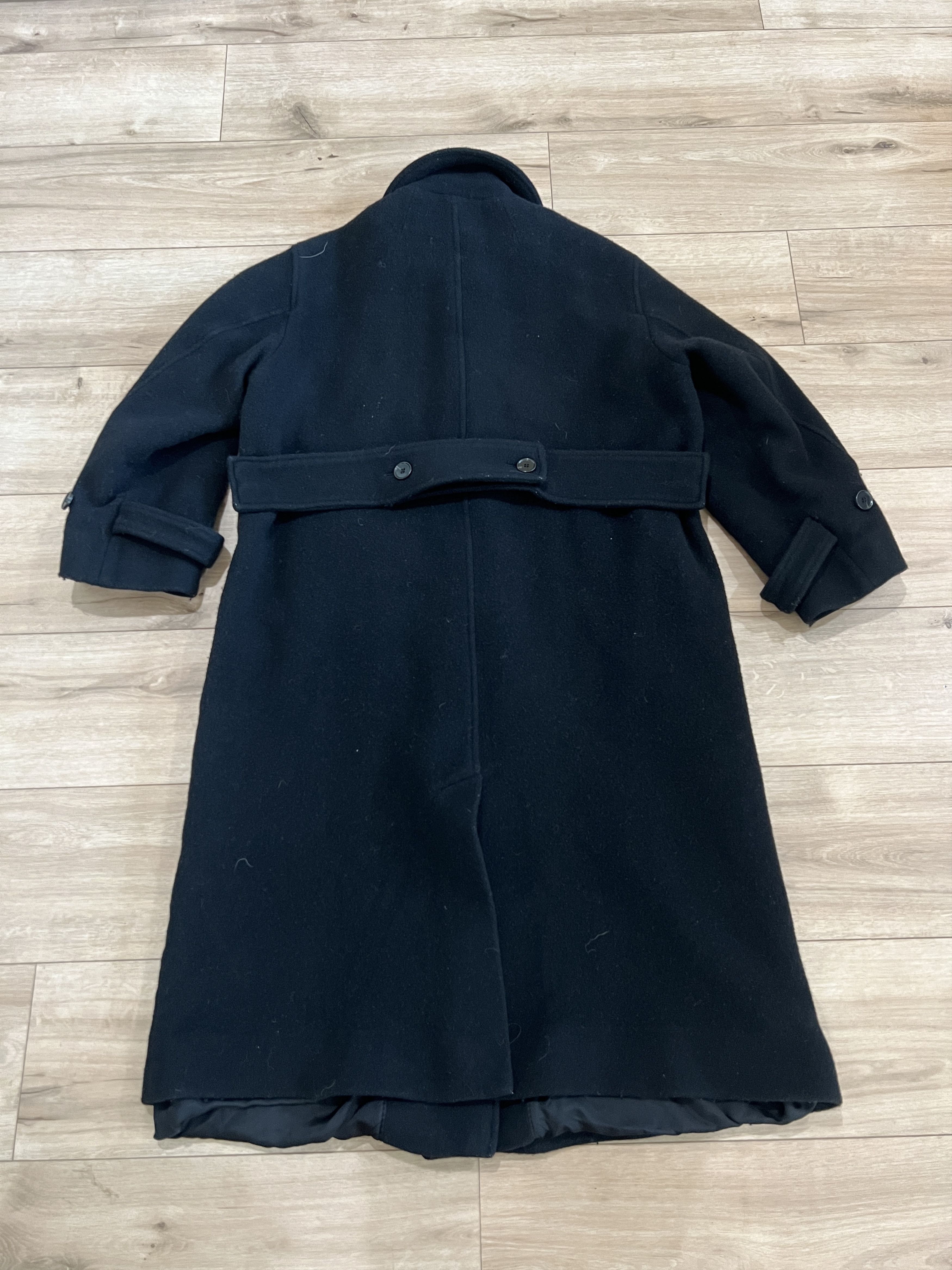 Cos COS Black Long Overcoat Wool Blend Minimal Overcoat Size US S / EU 44-46 / 1 - 4 Thumbnail