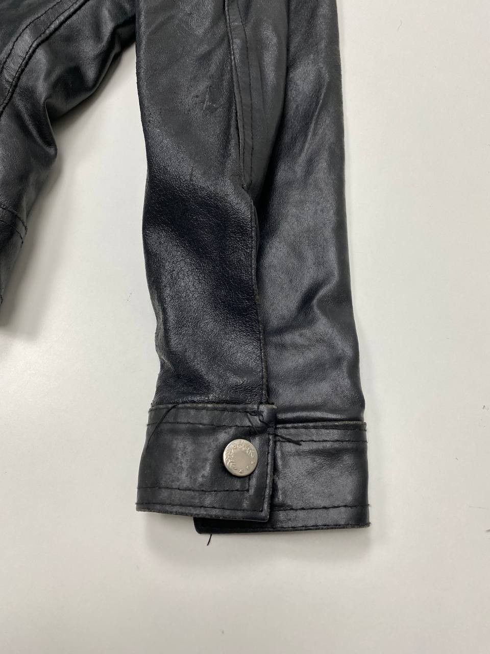 Vera Pelle Please Vera Pelle Black Leather Jacket Women S Vintage 90s Size S / US 4 / IT 40 - 9 Thumbnail