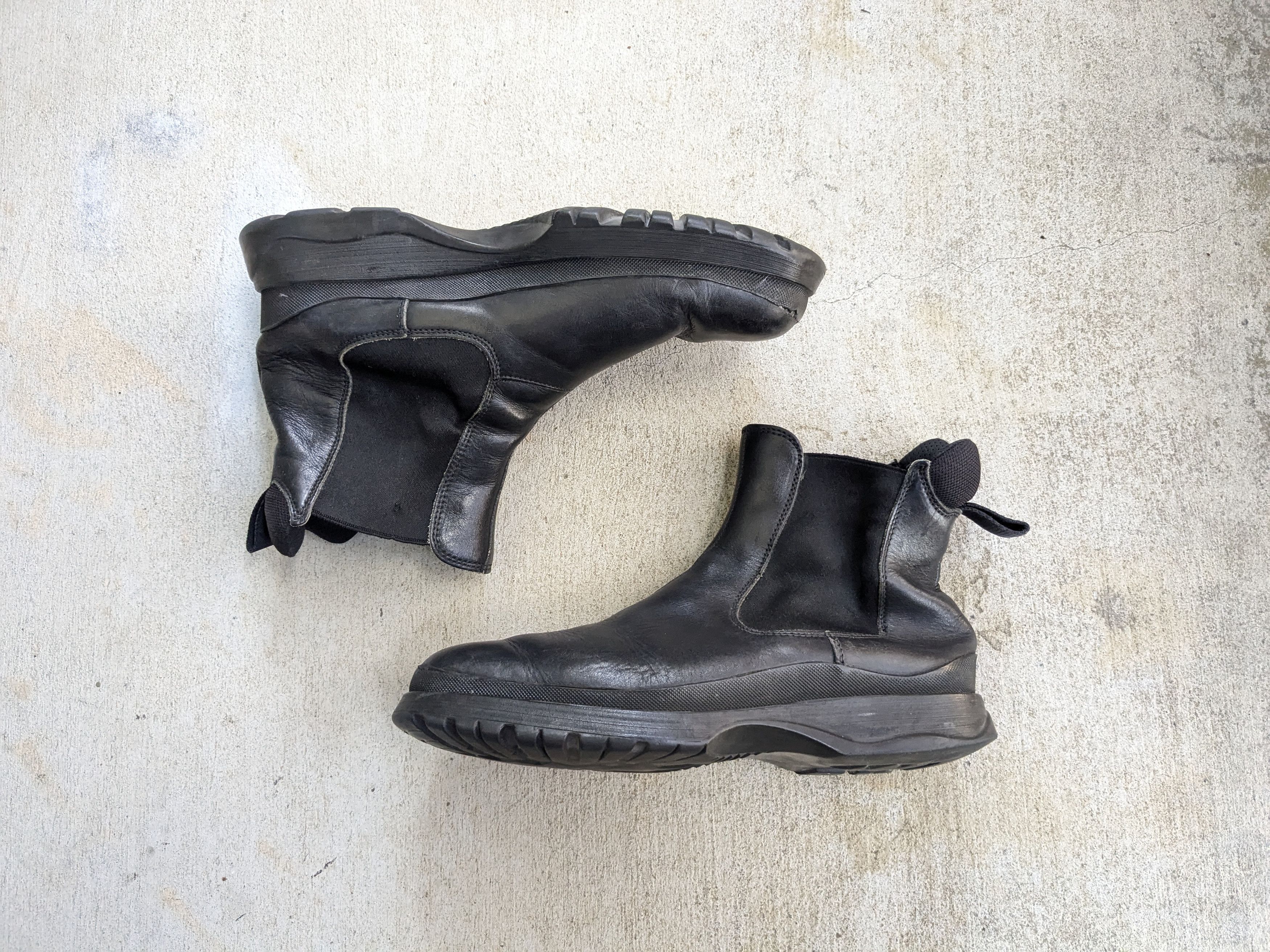 Prada Prada Chelsea Boots Black 10 Leather Chunky Rubber Platform Size US 10 / EU 43 - 1 Thumbnail