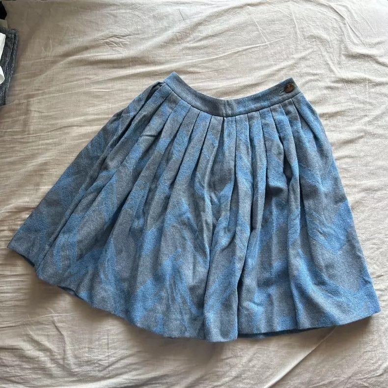Vivienne Westwood Vivienne Westwood sizeM Blue grey wool half skirts, pleated Size 27" / US 4 / IT 40 - 4 Thumbnail