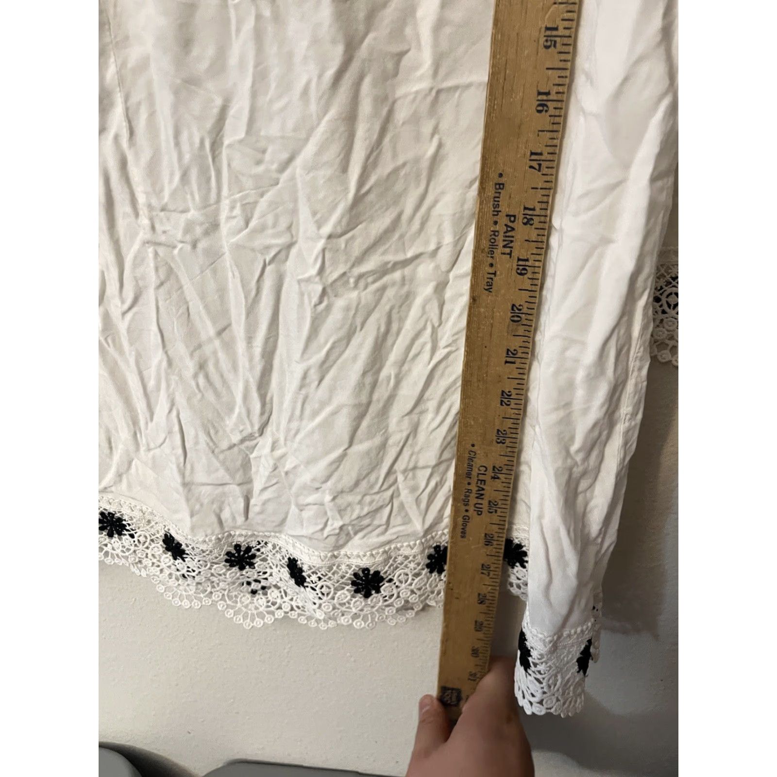 Vintage Solitaire Swim Women's White Modal Tunic Cover Up 3/4 Sleeve Size M Beach Bohemian Size M / US 6-8 / IT 42-44 - 4 Thumbnail