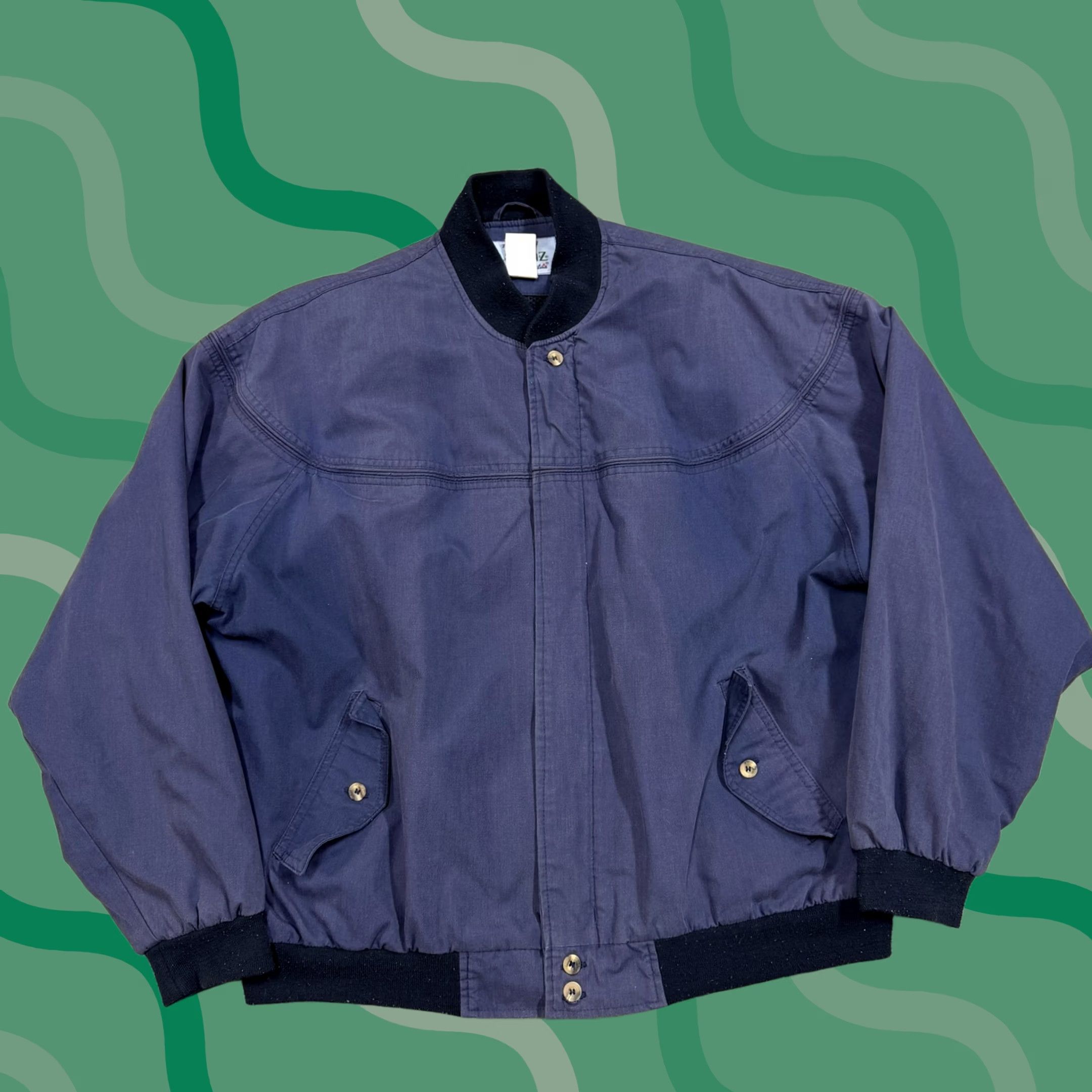 La Paz La Paz by Catalina Jacket Mens XL Blue Canvas Bomber Zip Lined Classic Size US XL / EU 56 / 4 - 1 Thumbnail