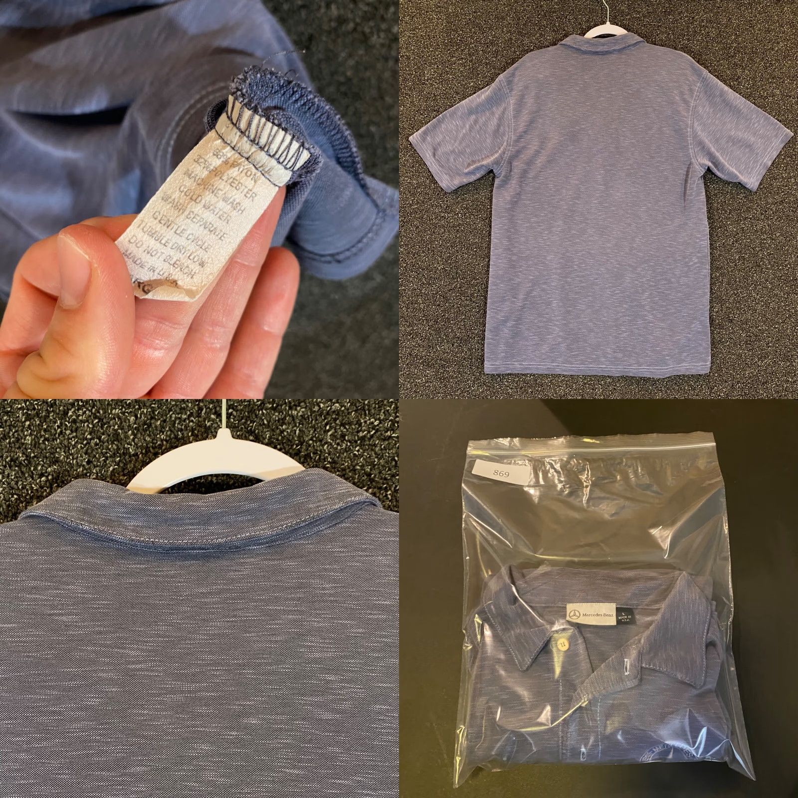 Mercedes-Benz Mercedes-Benz Polo Mens Large Blue Golf Shirt S/S Casual Polo Shirt Logo Shirt Men L Blue Golf Casual Size US L / EU 52-54 / 3 - 8 Thumbnail