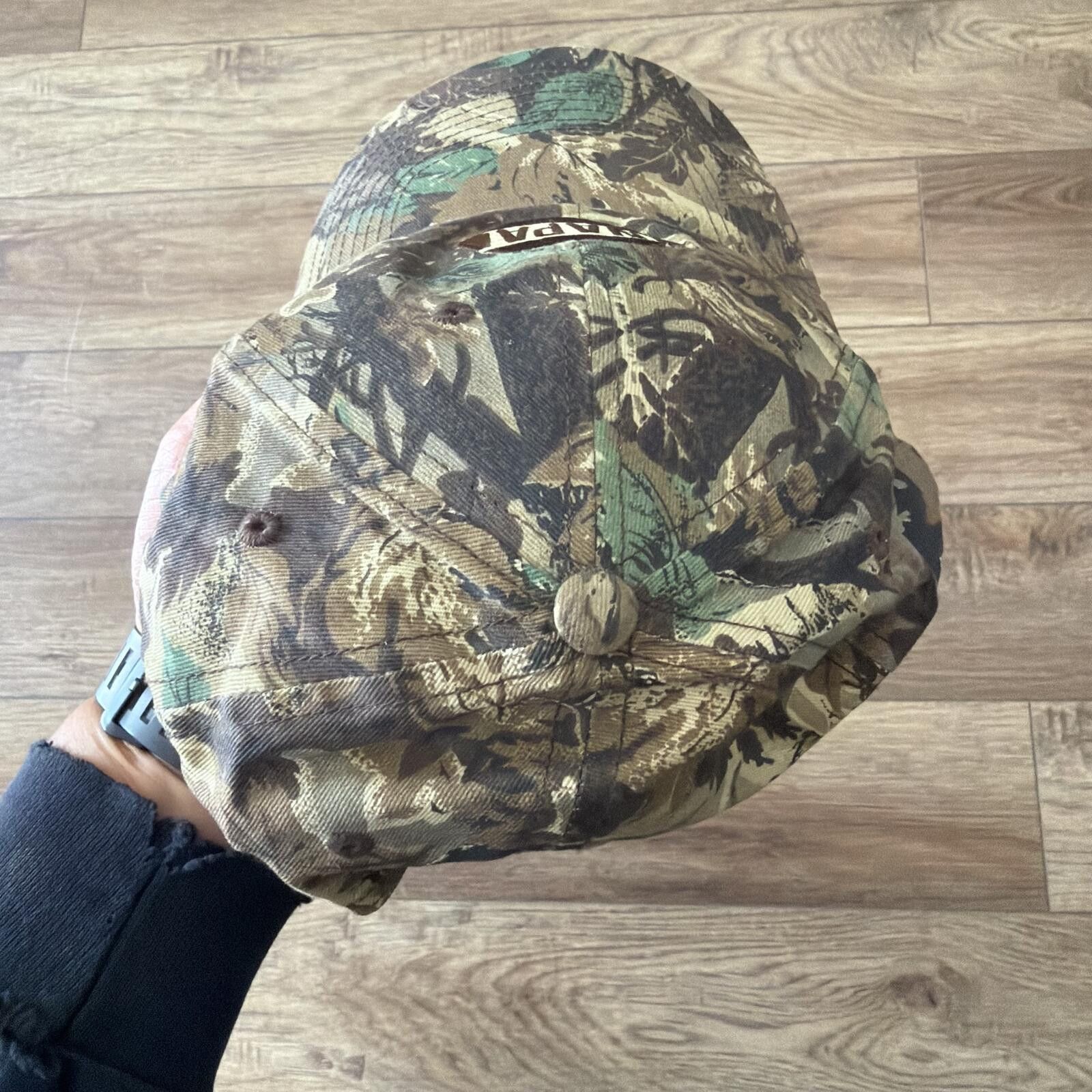Napapijri Vintage Y2K Napa Camo Larry Csonka Outdoors Baseball Hat Cap Size ONE SIZE - 4 Thumbnail