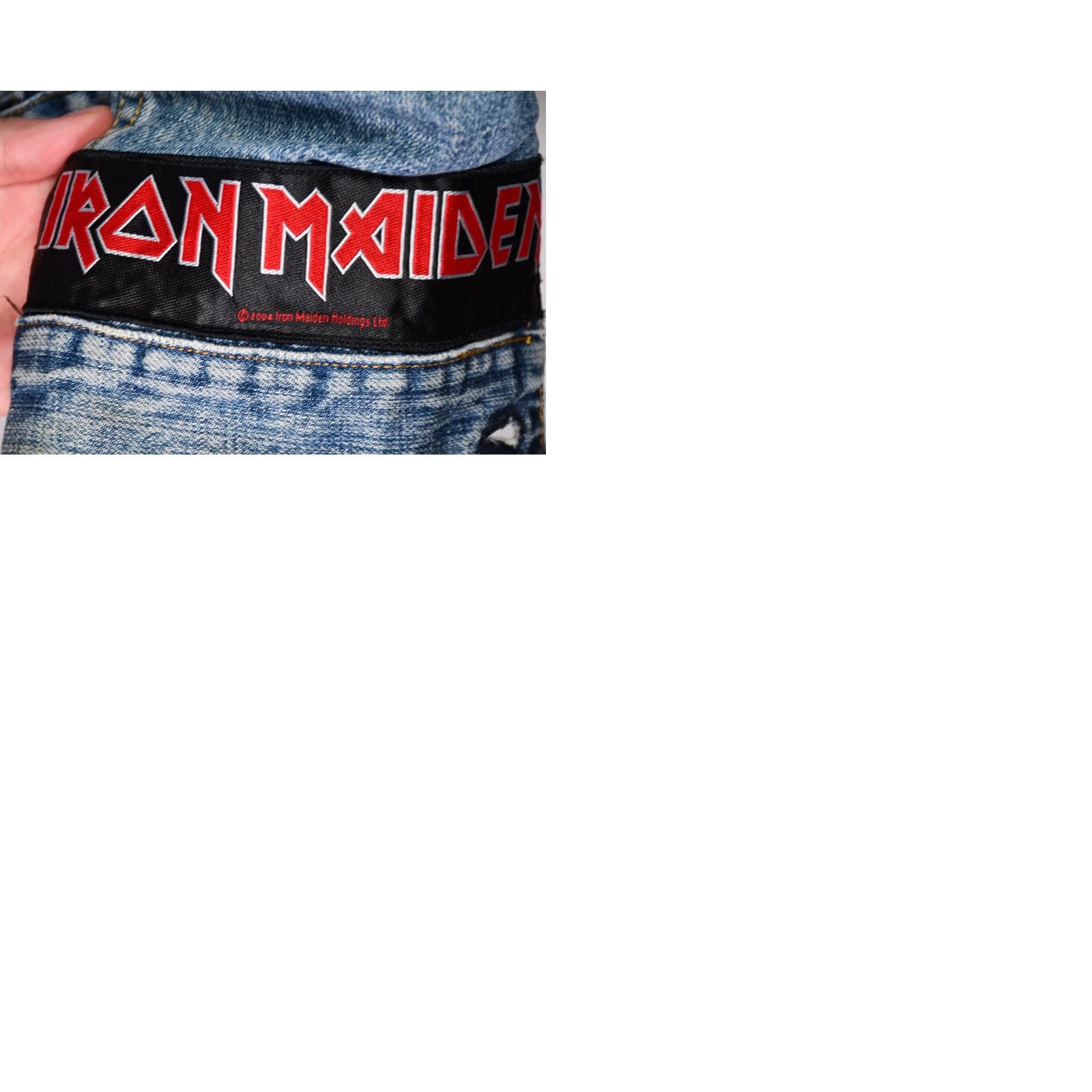 Vintage VINTAGE Iron Maiden JACKET Denim Jacket Men M Blue 2004 Patches Very Good Band Shirt Mens Size US 31 - 9 Thumbnail