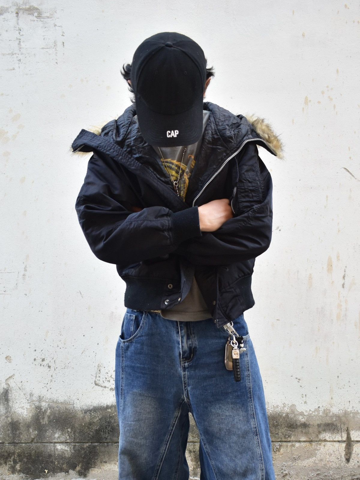 Vintage Vintage Flight Jacket Bombers Fur Hoodies Size US S / EU 44-46 / 1 - 9 Thumbnail