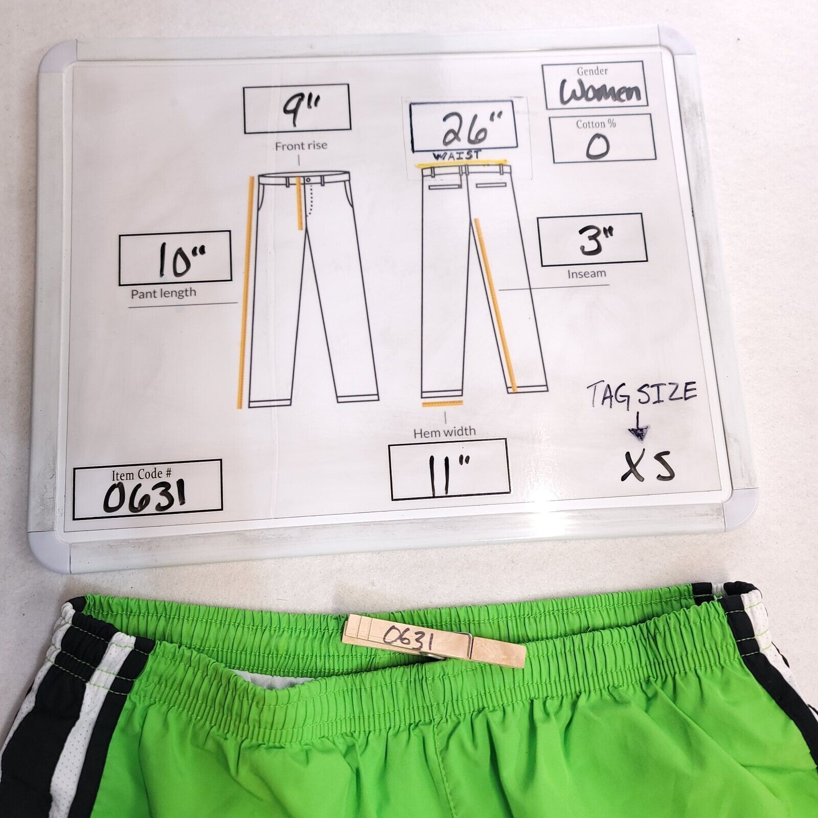 Nike Nike Dri-Fit Athletic Running Shorts Womens Size XS Green Size 26" / US 2 / IT 38 - 8 Thumbnail
