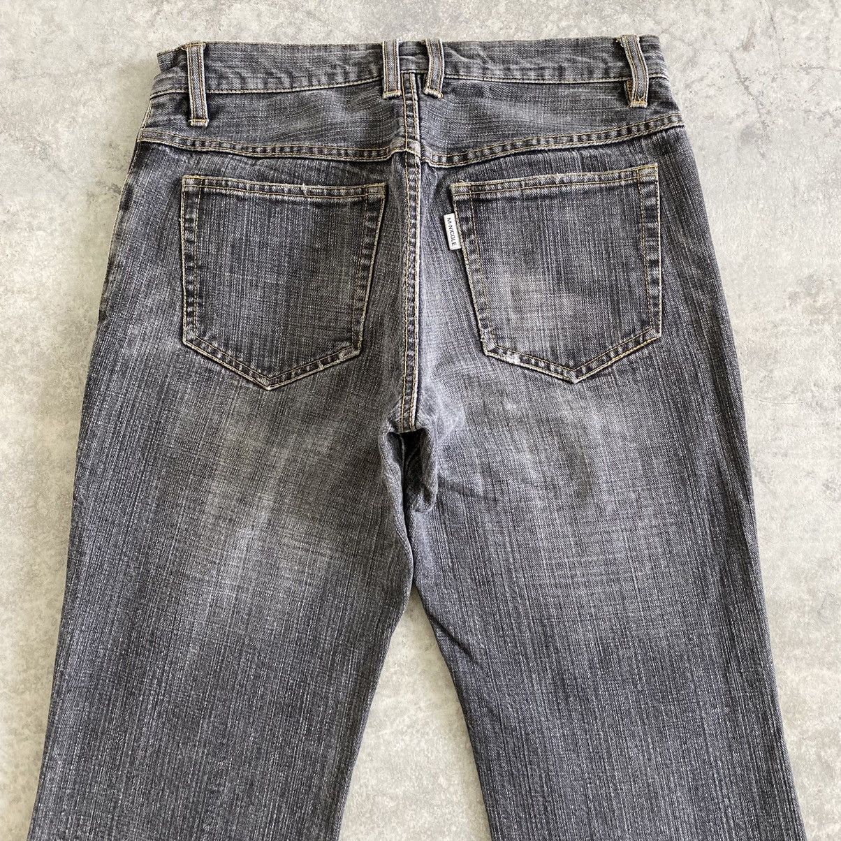 Other Monsieur Nicole Washed Grey Flared Denim Jeans Size US 30 / EU 46 - 14 Thumbnail