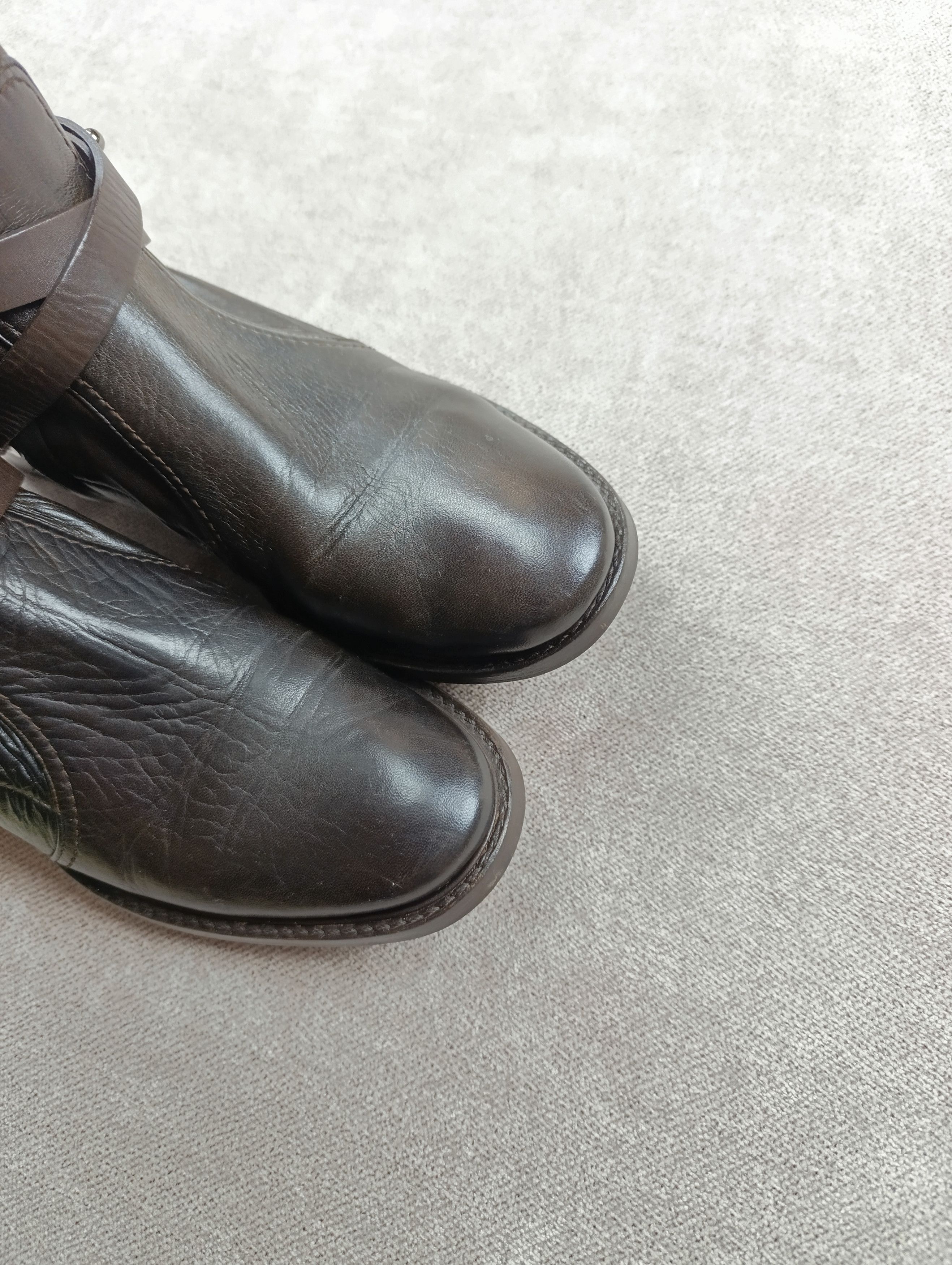 Celine CELINE KNEE-HIGH LEATHER COWBOY BOOTS SIZE 37 Size US 7 / IT 37 - 17 Thumbnail