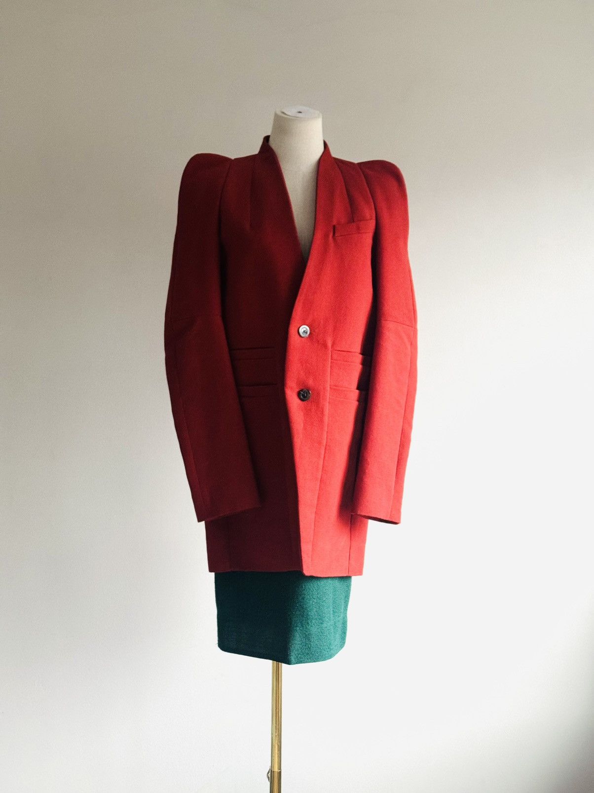 Rick Owens Rick Owens Larry Zionic F/W 2019 cardinal red coat Size M / US 6-8 / IT 42-44 - 13 Thumbnail