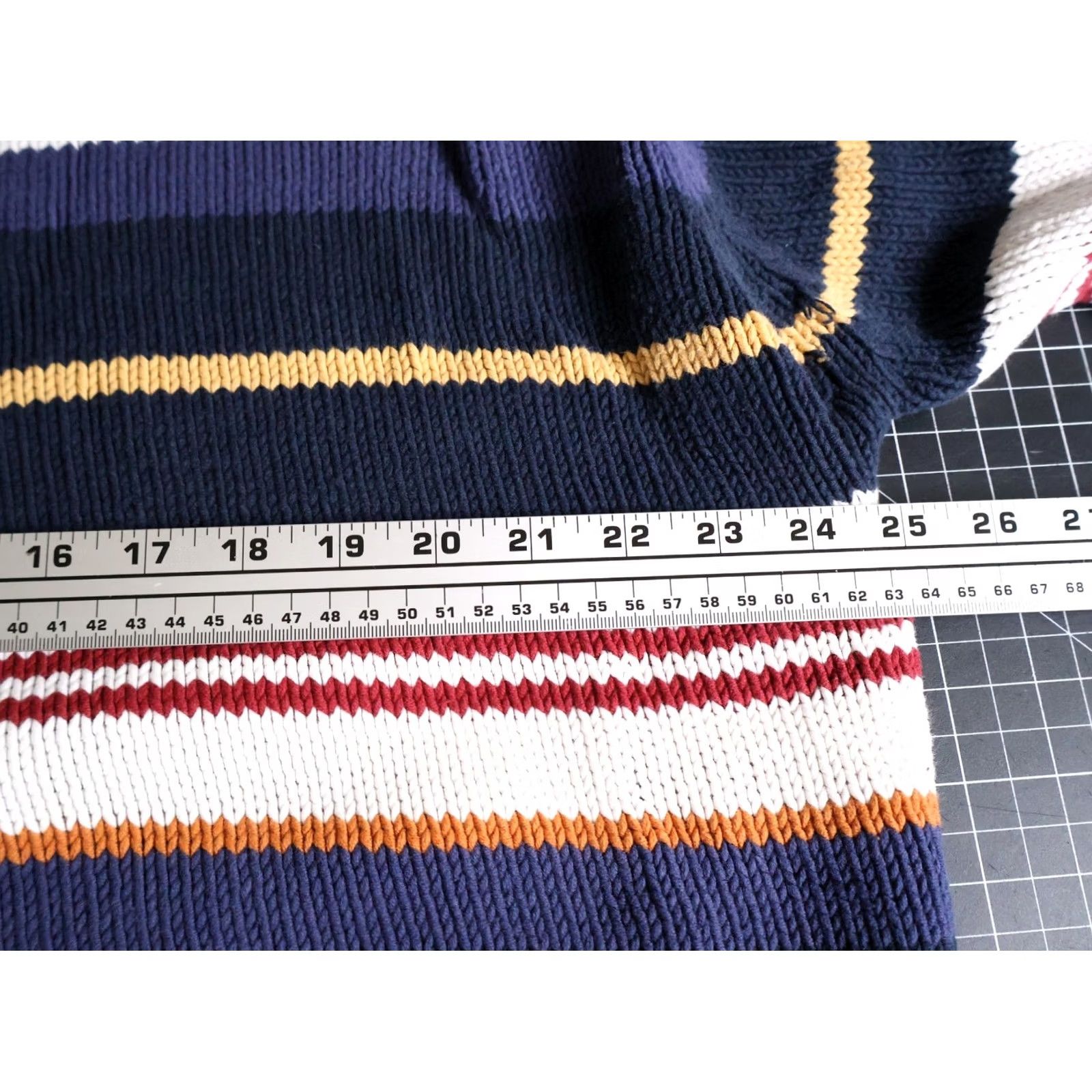 Dockers VINTAGE Dockers Sweater Men's Large Red Blue Stripe Chunky Knit Pullover Casual 90s Preppy Shirt/Top Size US L / EU 52-54 / 3 - 5 Thumbnail