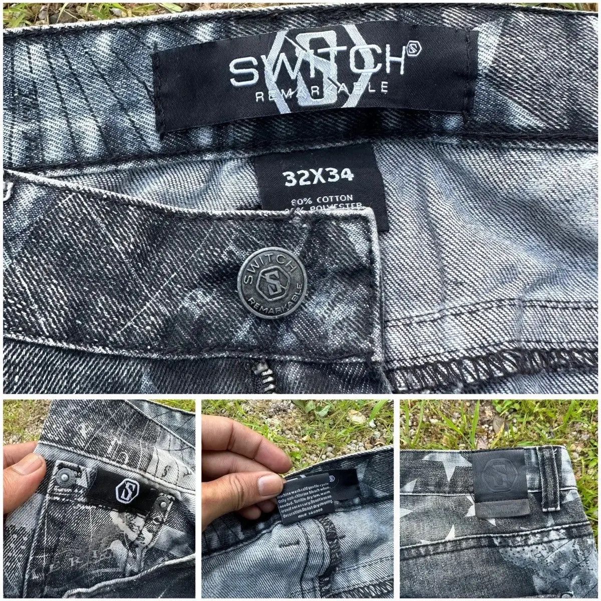 Tornado Mart STEALS🔥SWITCH REMARKABLE JEANS RIPPED FULL PRINT DENIM PANTS Size US 32 / EU 48 - 15 Thumbnail