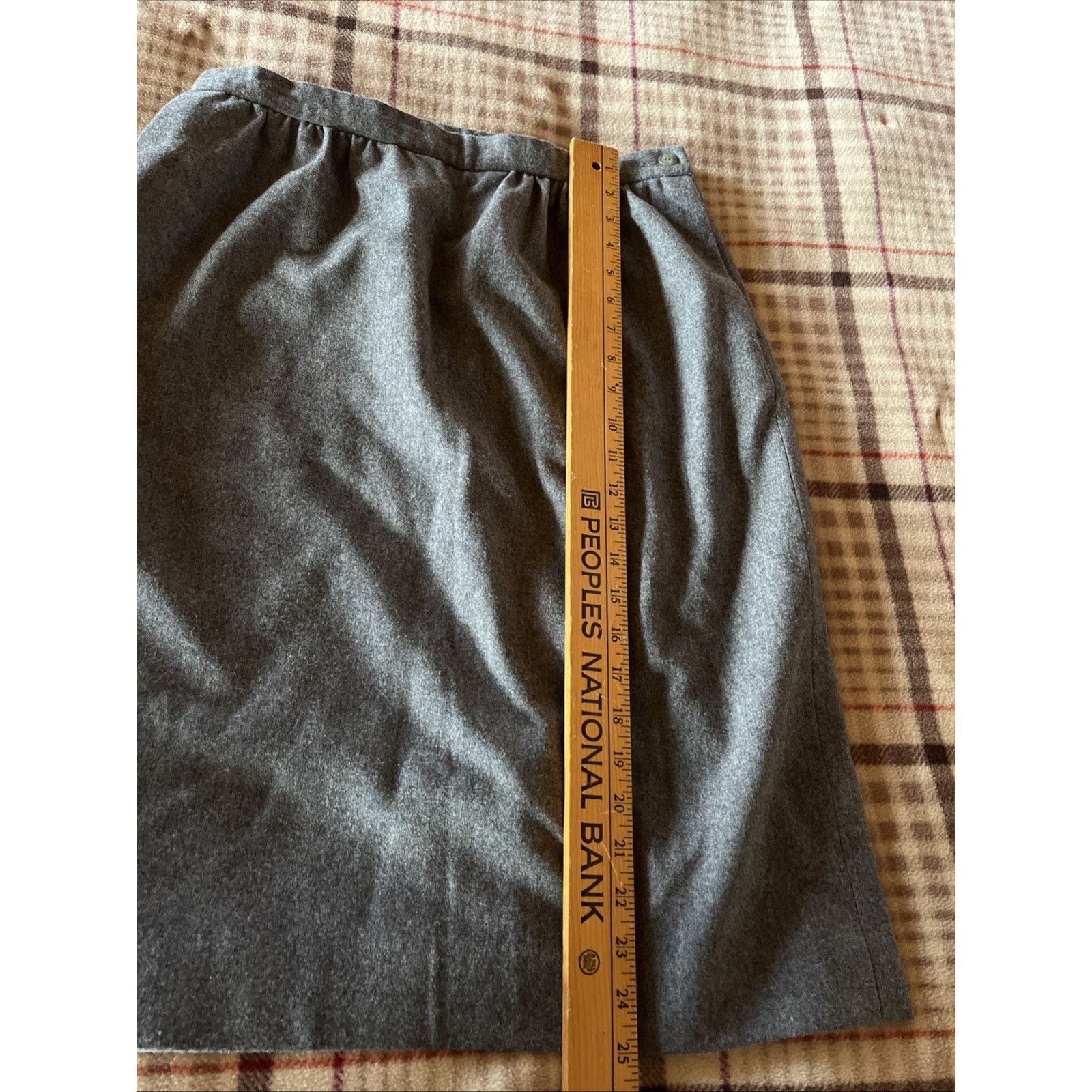 Pendleton Vintage Pendleton Women’s Wool Maxi Skirt 14 Minimalist Gray Size 36" / US 14 / IT 50 - 3 Thumbnail
