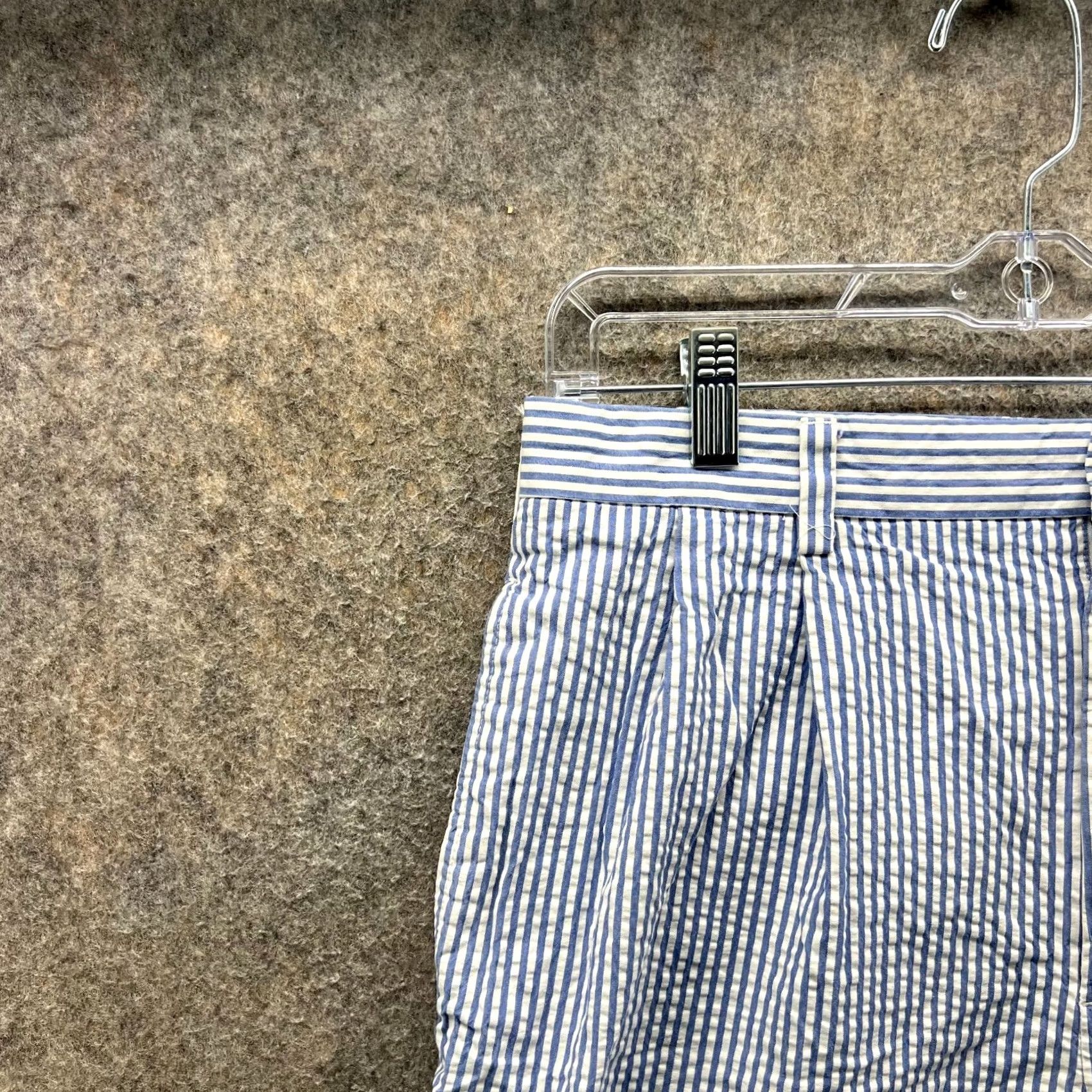 Brooks Brothers Brooks Brothers Shorts Mens 34 Chino Pleated Cotton Vintage Seersucker Blue Casual Travel Regular Mens Size US 34 / EU 50 - 6 Thumbnail