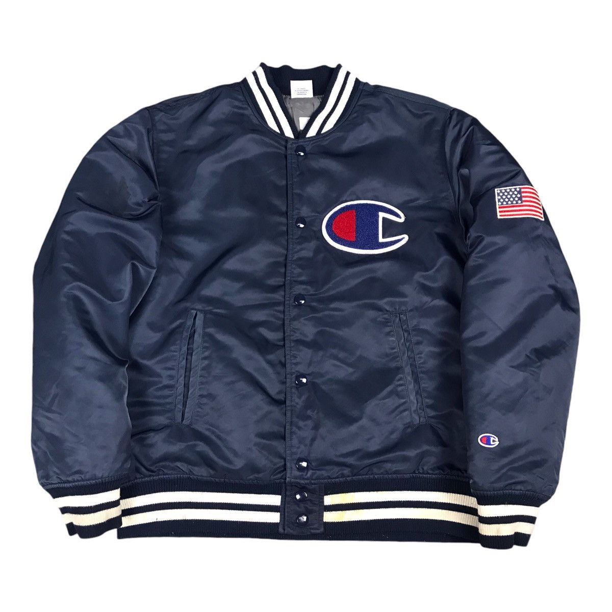 CHAMPION SNAP BUTTON VARSITY STYLE JACKET
