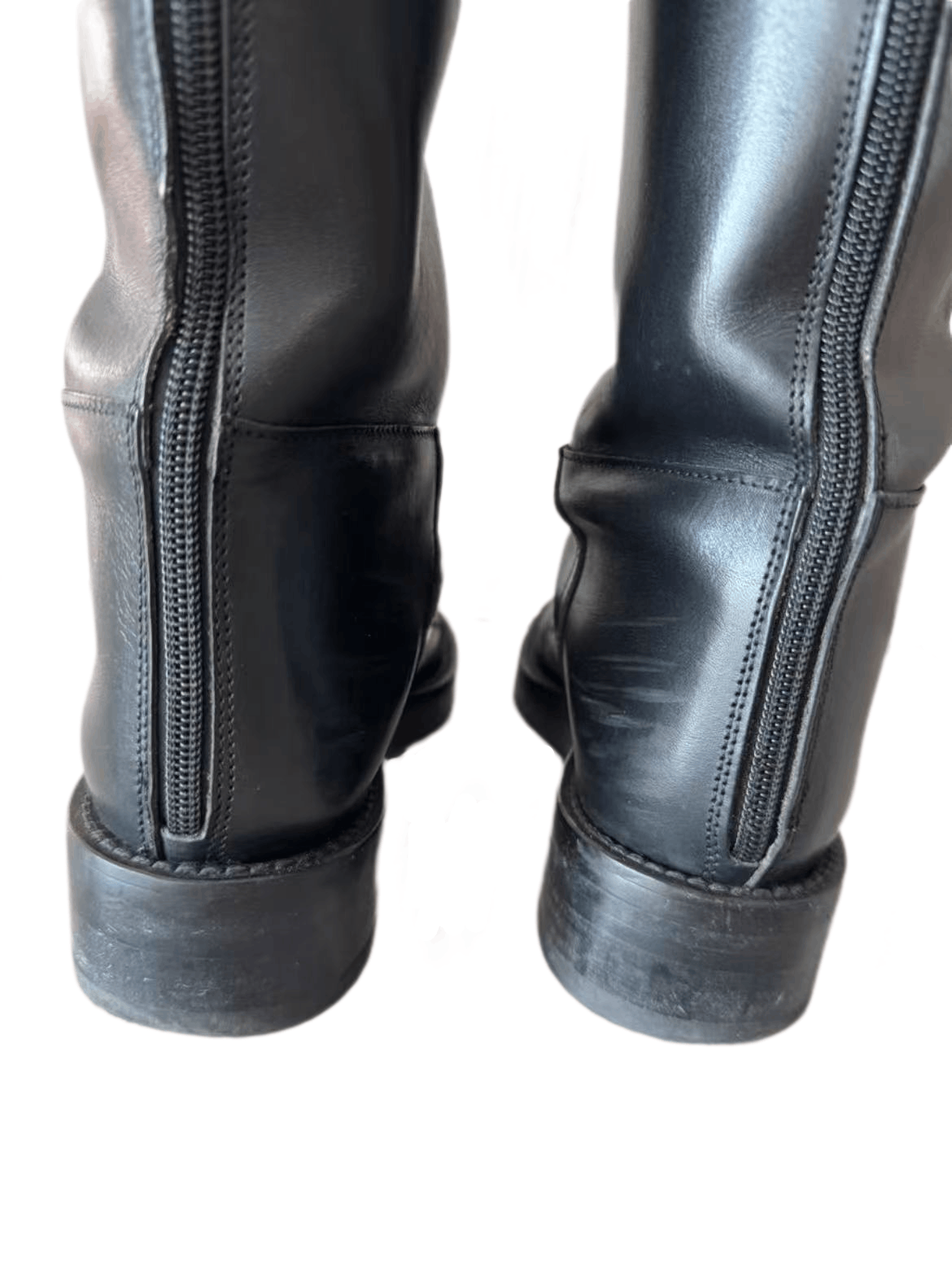 Ann Demeulemeester Ann Demeulemeester Black Leather Riding Boot 37 knee-high Size US 7 / IT 37 - 2 Thumbnail