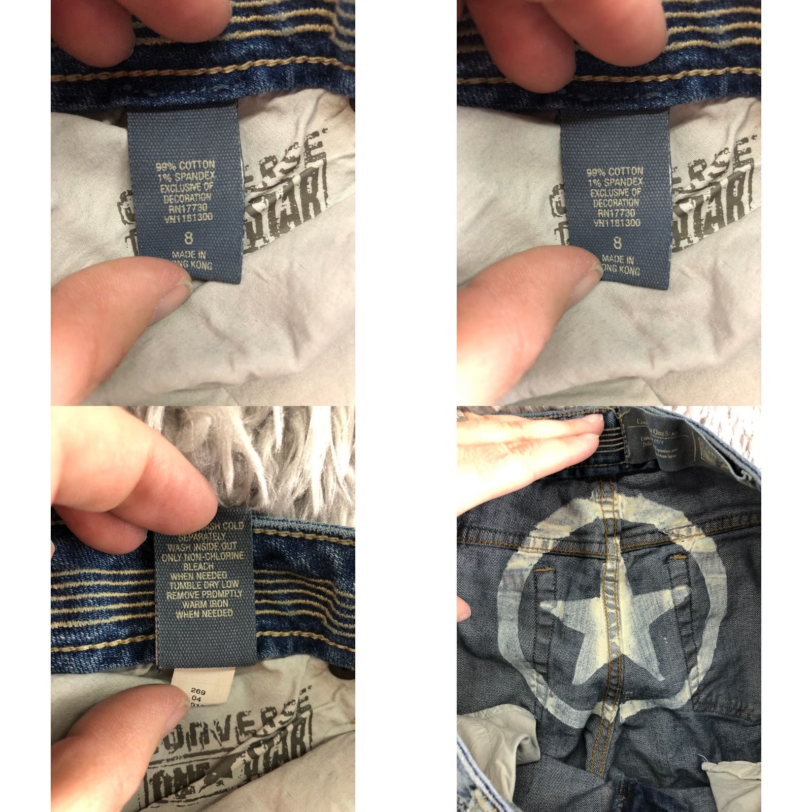 Converse Converse One Star Jeans Size 8 Mid Rise Medium Wash Blue Denim Straight Women's Regular Pants Size 30" / US 8 / IT 44 - 8 Thumbnail