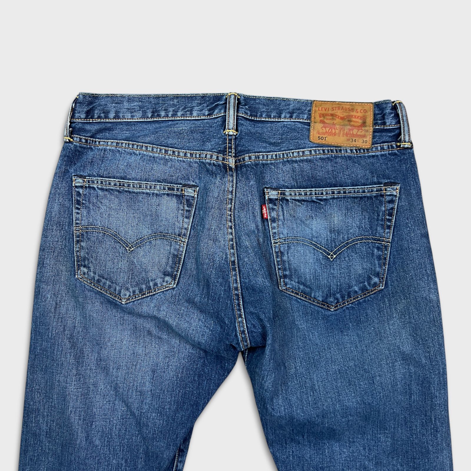 Levi's × Vintage Levi's 501 Jeans 34x30 Blue Original Fit Straight Leg Denim Size US 34 / EU 50 - 8 Thumbnail