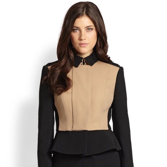 Burberry Prorsum PRORSUM COLORBLOCK PEPLUM JACKET Size S / US 4 / IT 40 - 1 Thumbnail