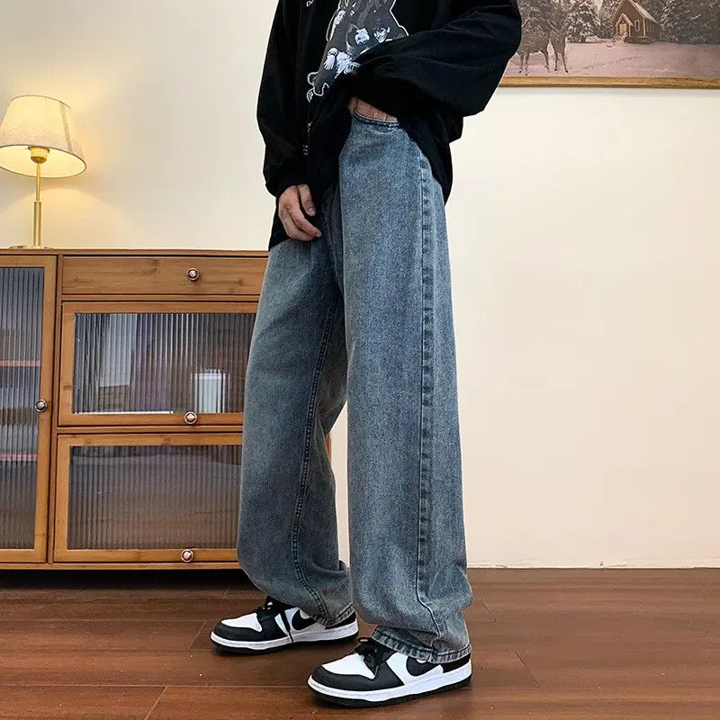 Japanese Brand Retro loose straight leg wide leg jeans Size US 30 / EU 46 - 2 Thumbnail