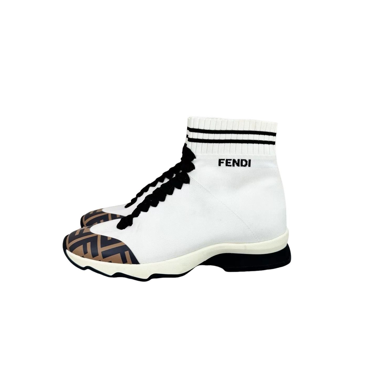 Fendi Fendi FF Logo Sock Sneakers Size 37 Size US 7 / IT 37 - 1 Thumbnail