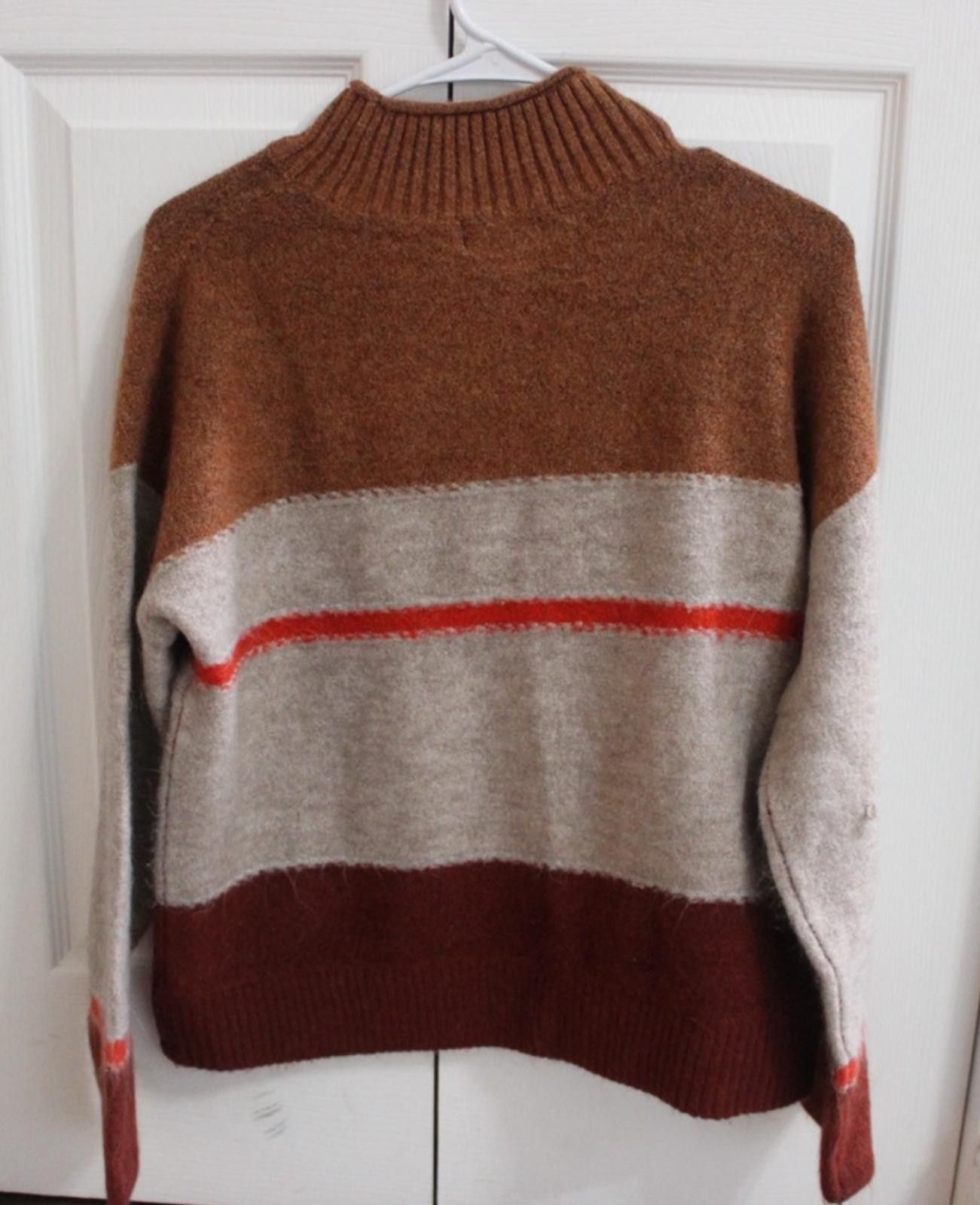 Other Universal Thread Colorblock Knit Sweater Ribbed Mock Neck S Size S / US 4 / IT 40 - 6 Thumbnail