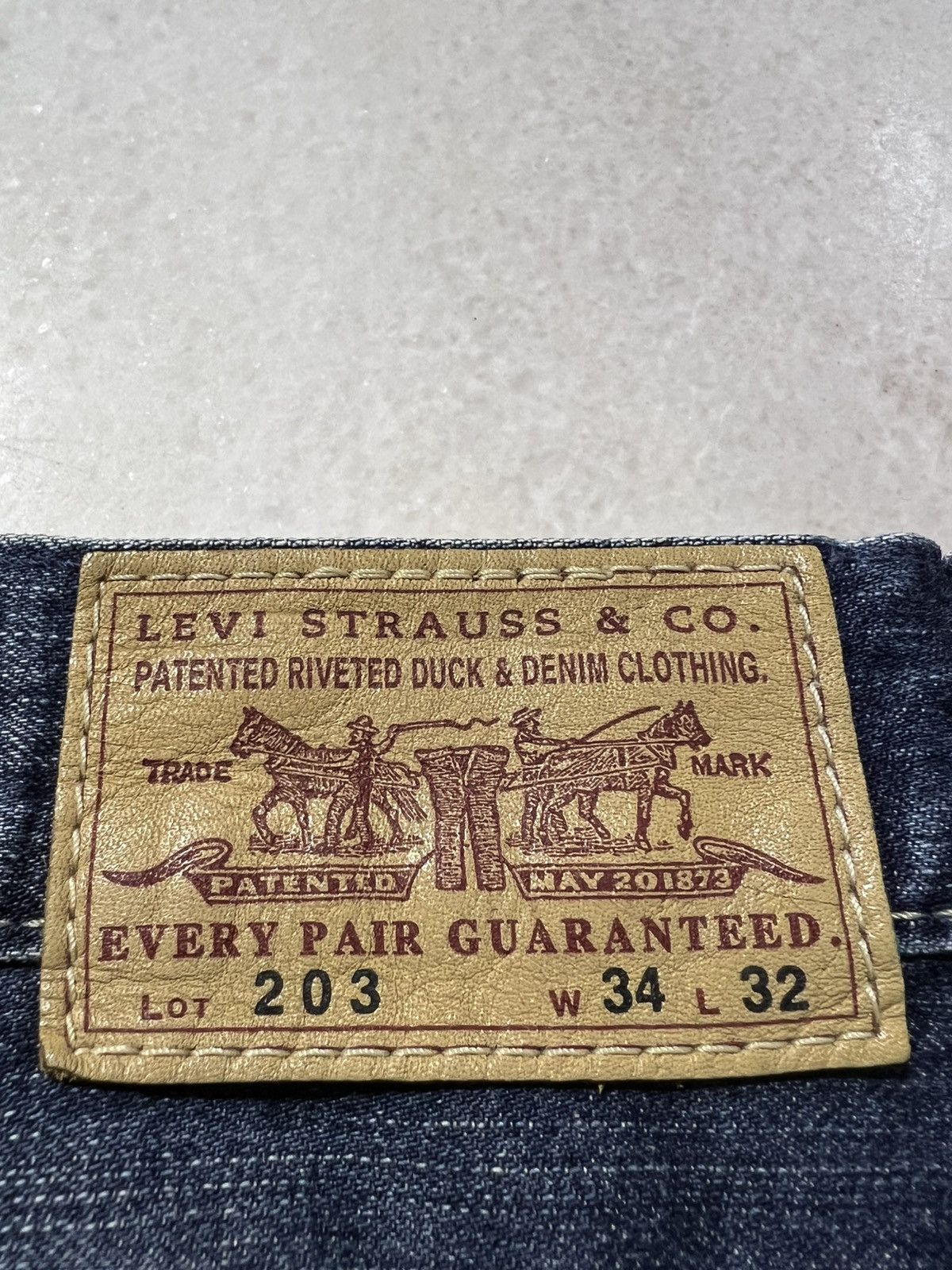 Levi's 💥Baggy💥Vintage Levis 203 Carpenter Washed Distressed Jeans Size US 35 - 21 Thumbnail