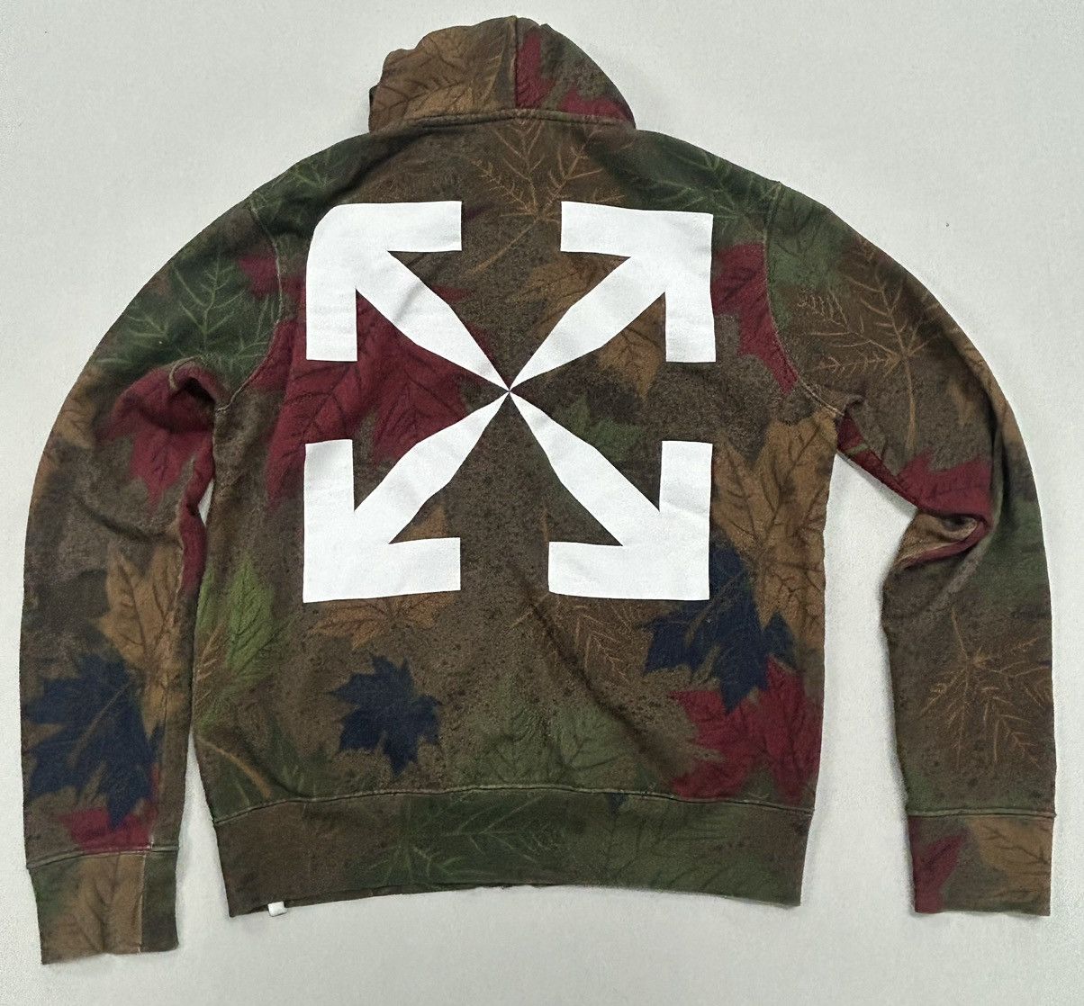 Off-White Off White Leaf Printed Hoodie Size US S / EU 44-46 / 1 - 2 Thumbnail
