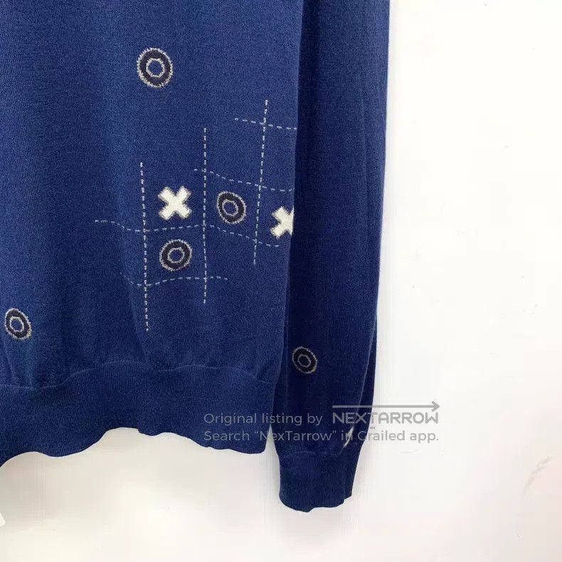 Hermes Hermes Dark blue chessboard pattern intarsia cotton round Size US L / EU 52-54 / 3 - 4 Thumbnail
