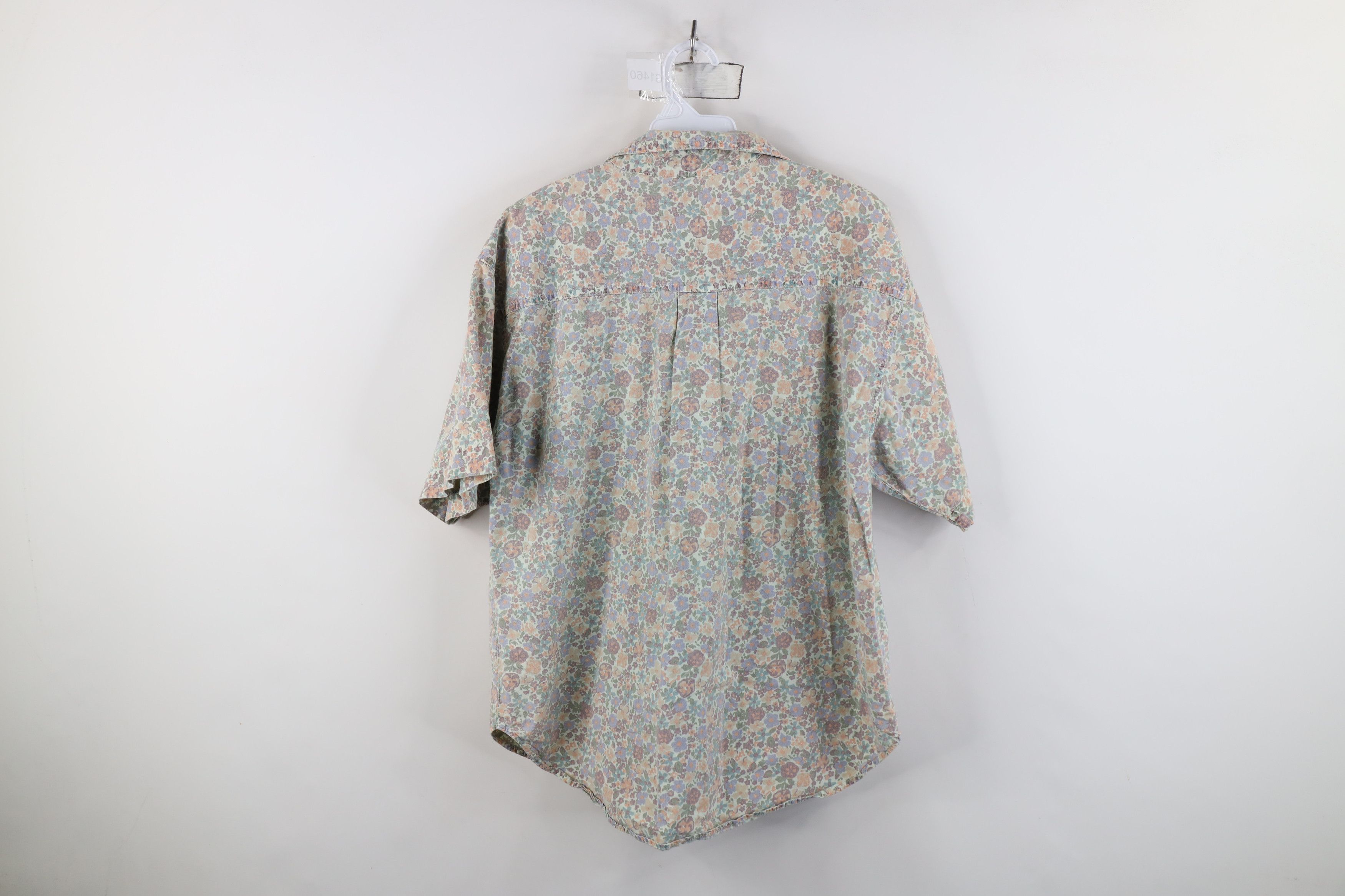 Vintage Vintage 90s Streetwear Flower Short Sleeve Button Shirt Size M / US 6-8 / IT 42-44 - 9 Thumbnail
