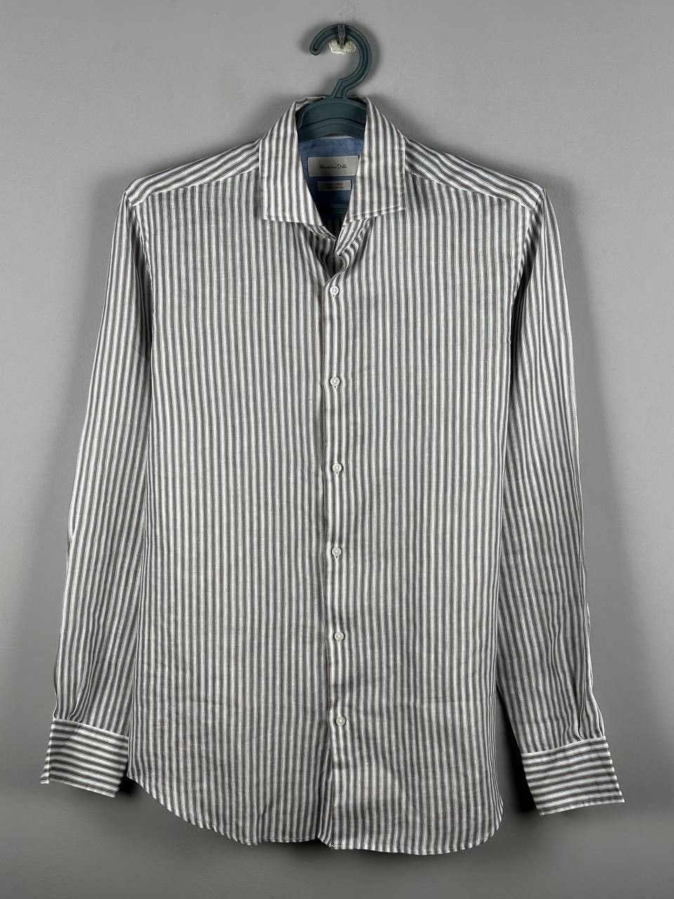 Massimo Dutti Massimo Dutti Luxury Beige Striped Linen Shirt Size US M / EU 48-50 / 2 - 2 Thumbnail